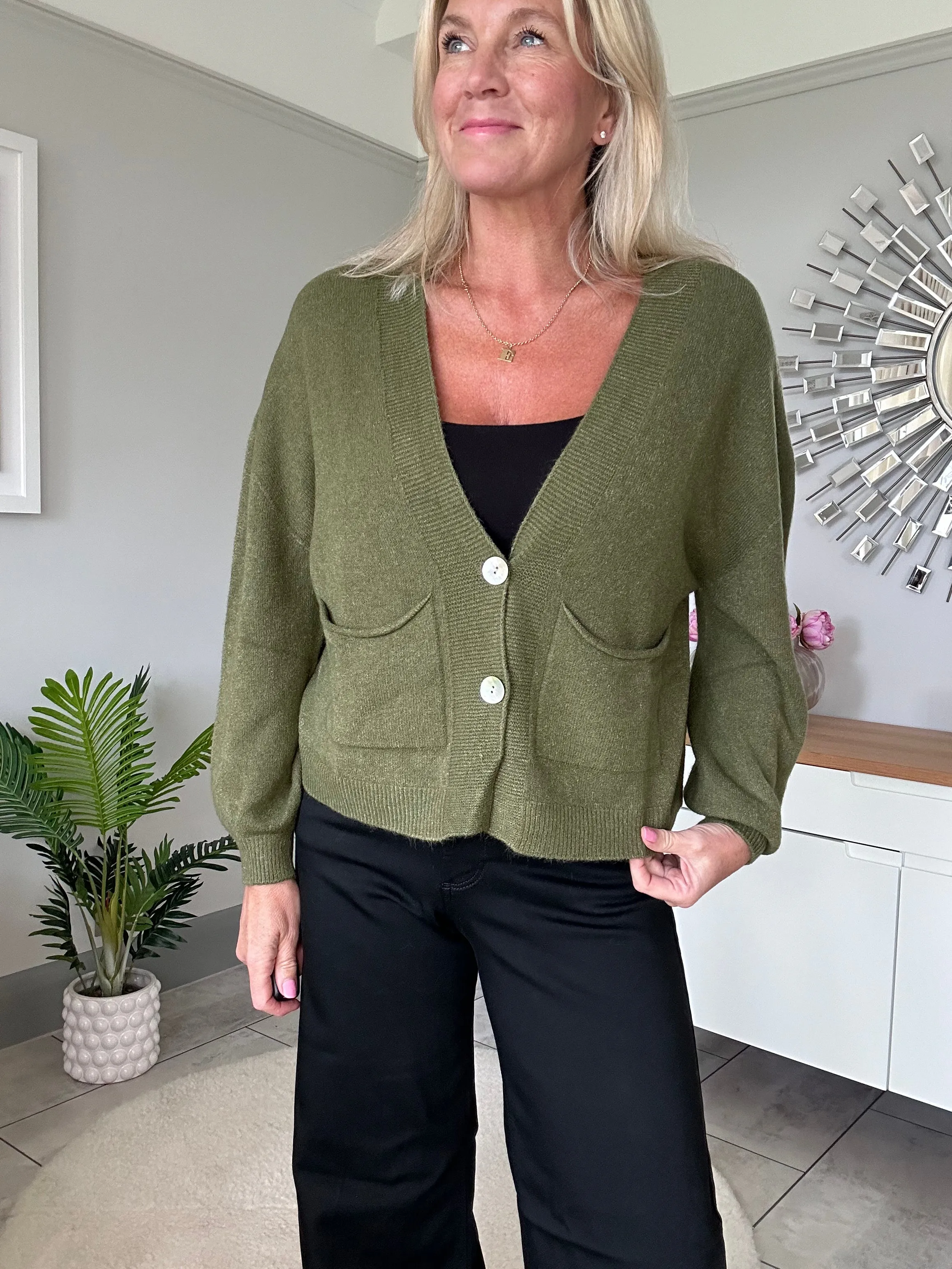 Candy Pink 2 Button Cardigan