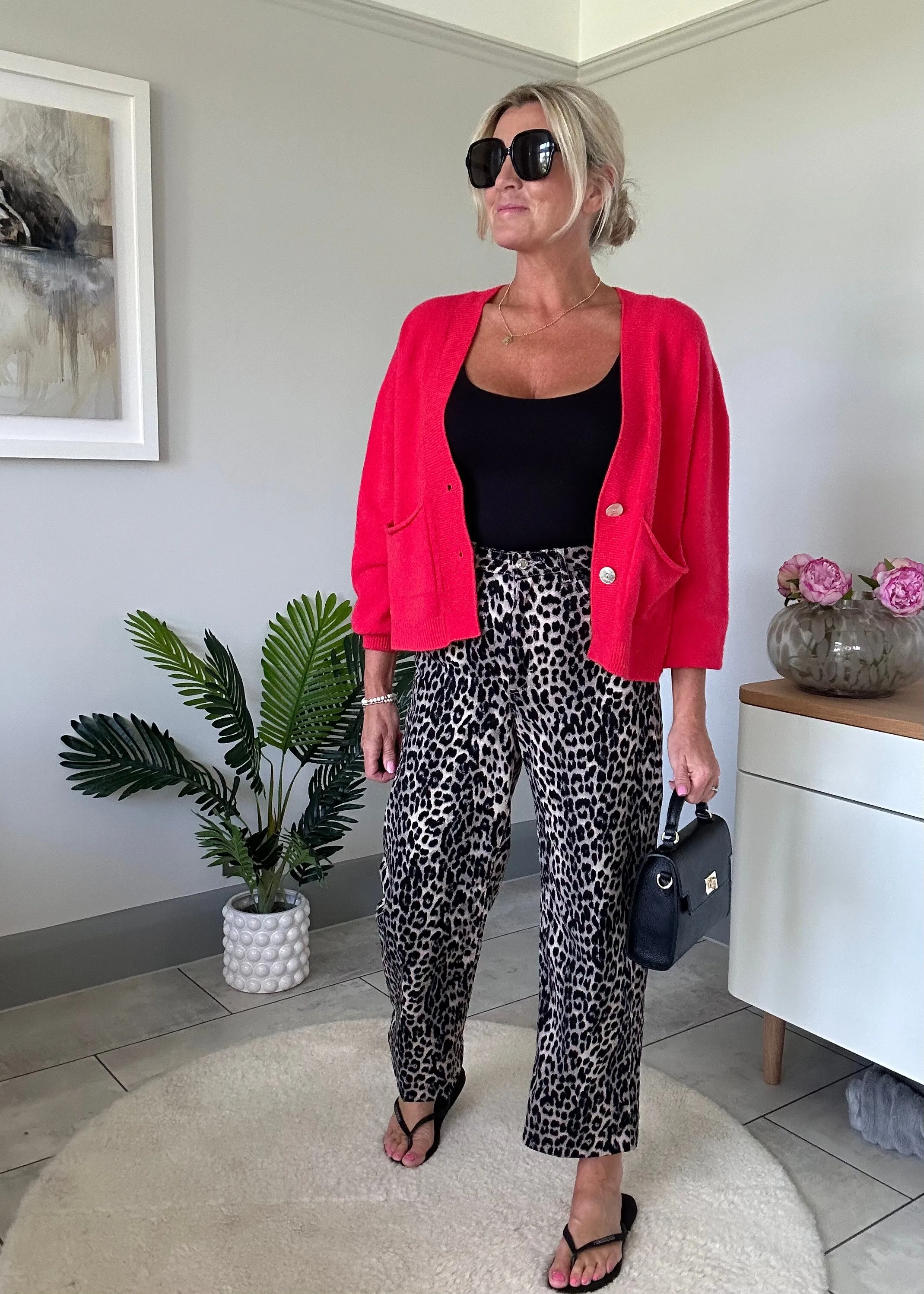 Candy Pink 2 Button Cardigan