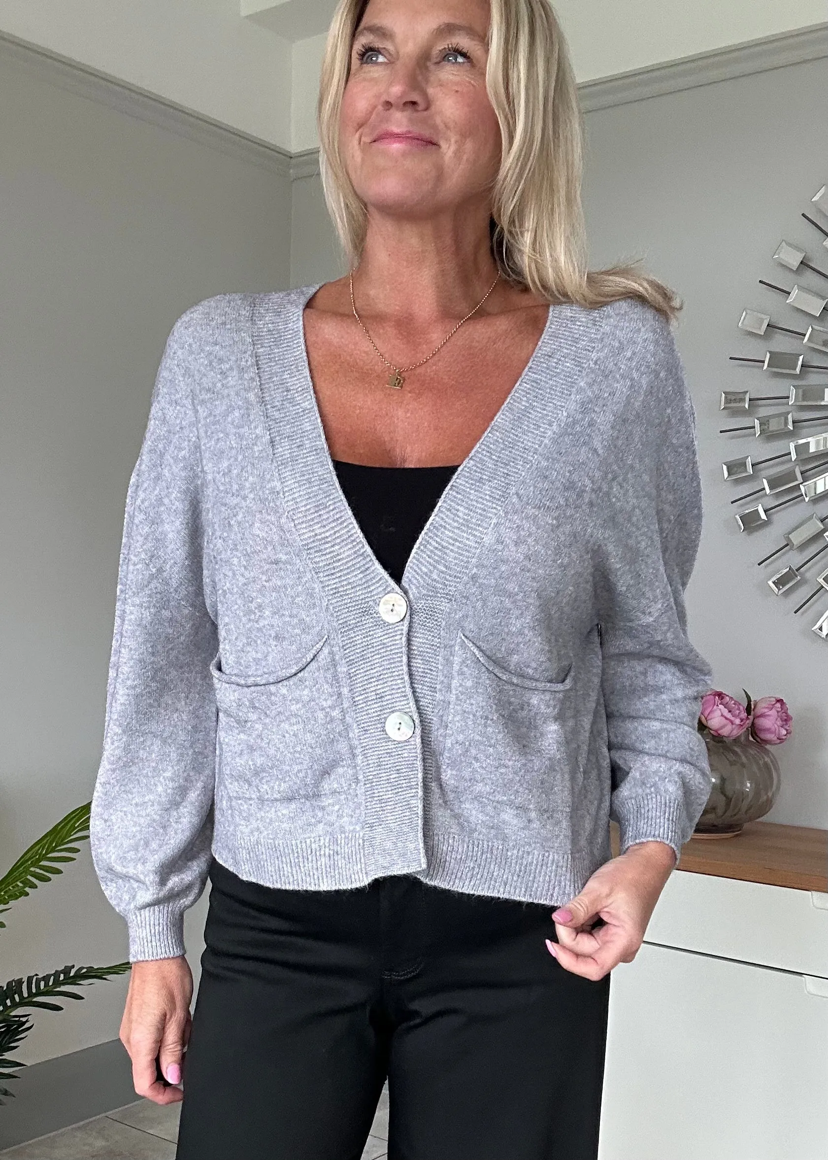 Candy Pink 2 Button Cardigan