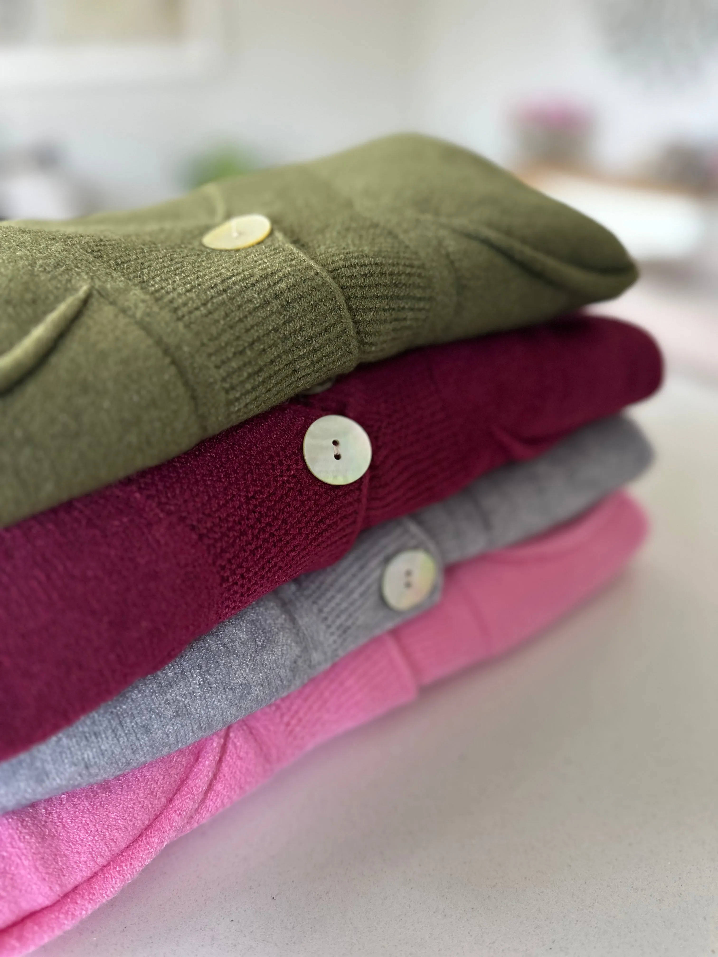 Candy Pink 2 Button Cardigan