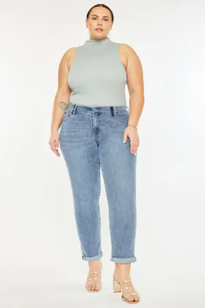 Carmelita  Mid Rise Slim Boyfriend Jeans (Plus Size)