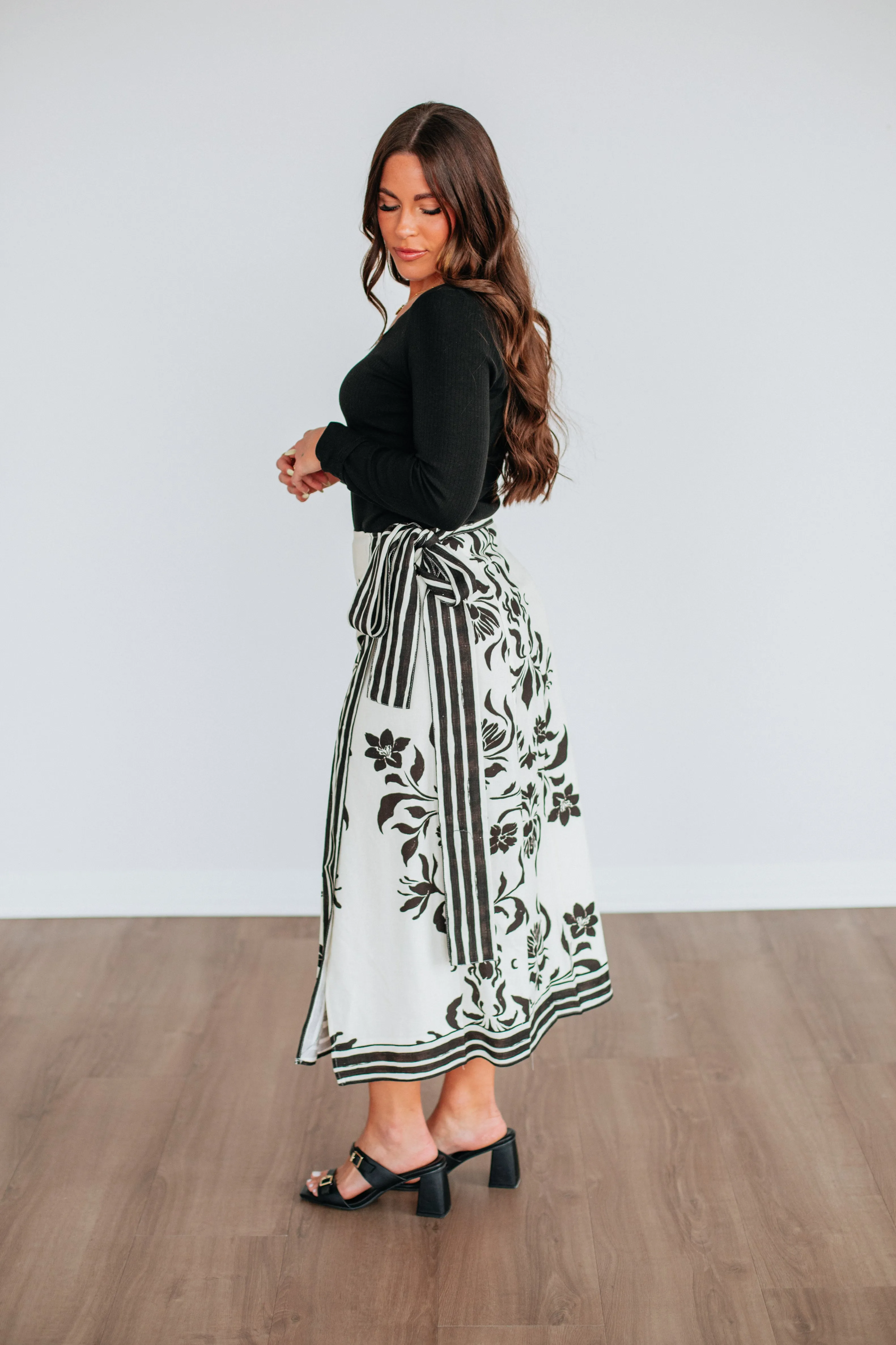 Carryn Floral Wrap Skirt