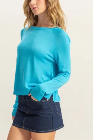 Casual Raglan Sleeve Knit Top