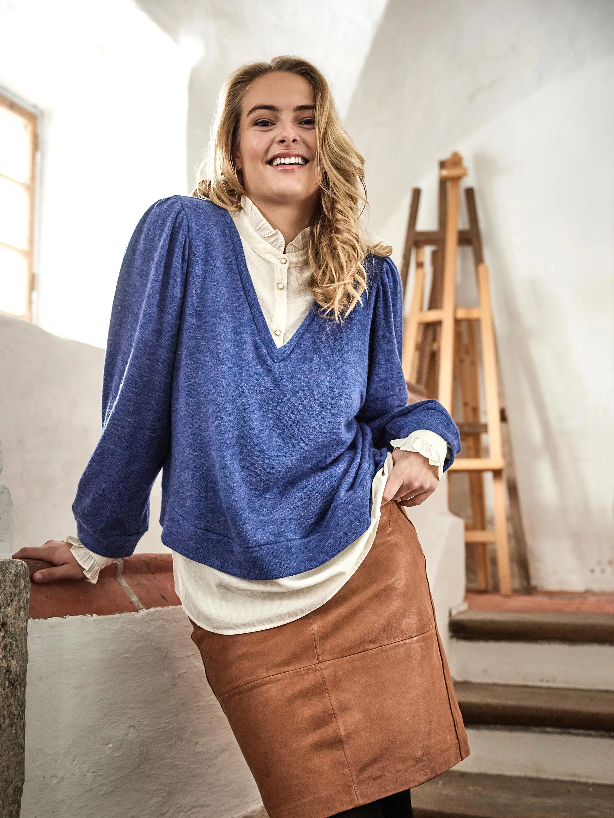 CELINE BLOUSE - Royal Blue