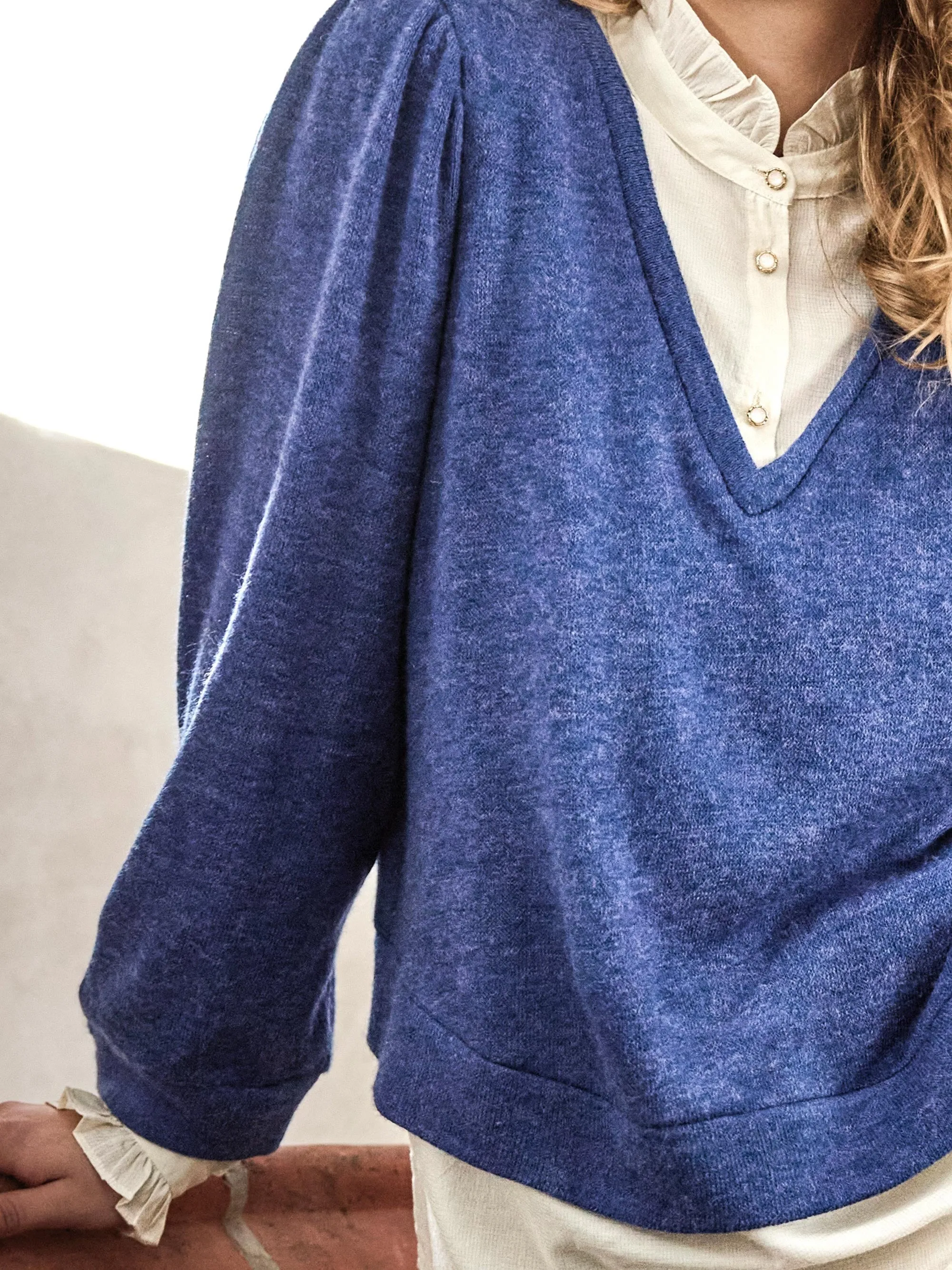 CELINE BLOUSE - Royal Blue