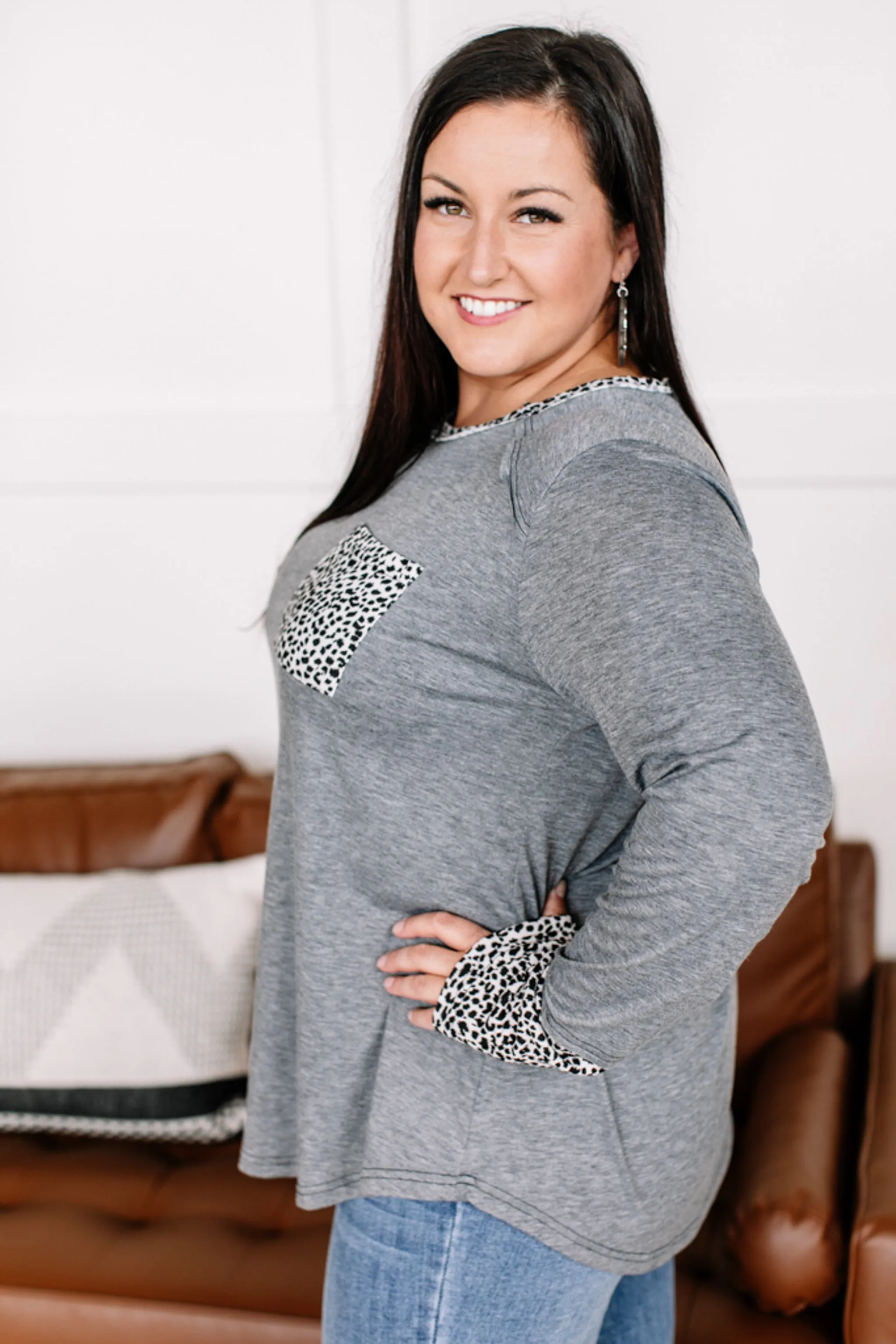 Changed Your Tune Leopard Accent Top