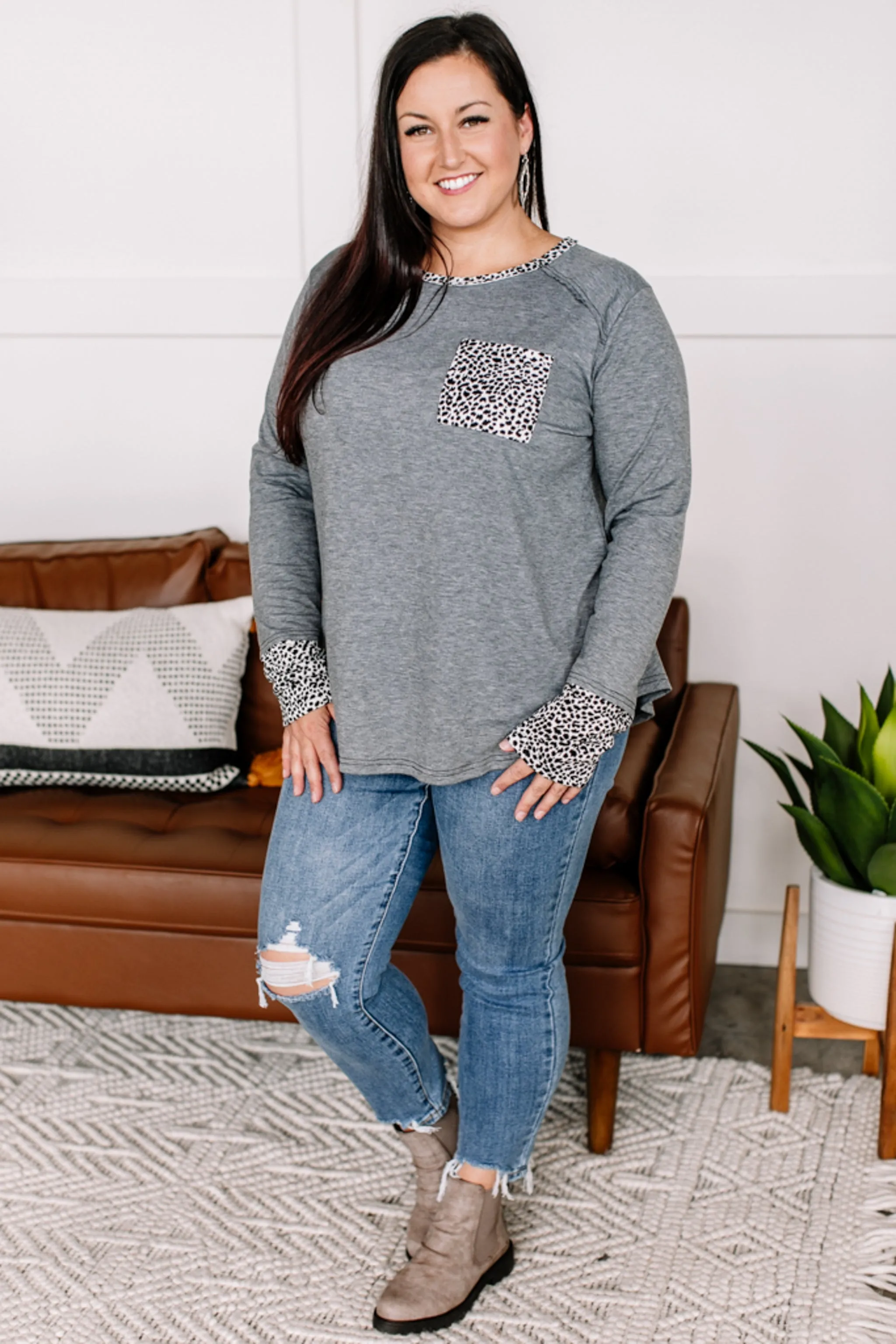 Changed Your Tune Leopard Accent Top