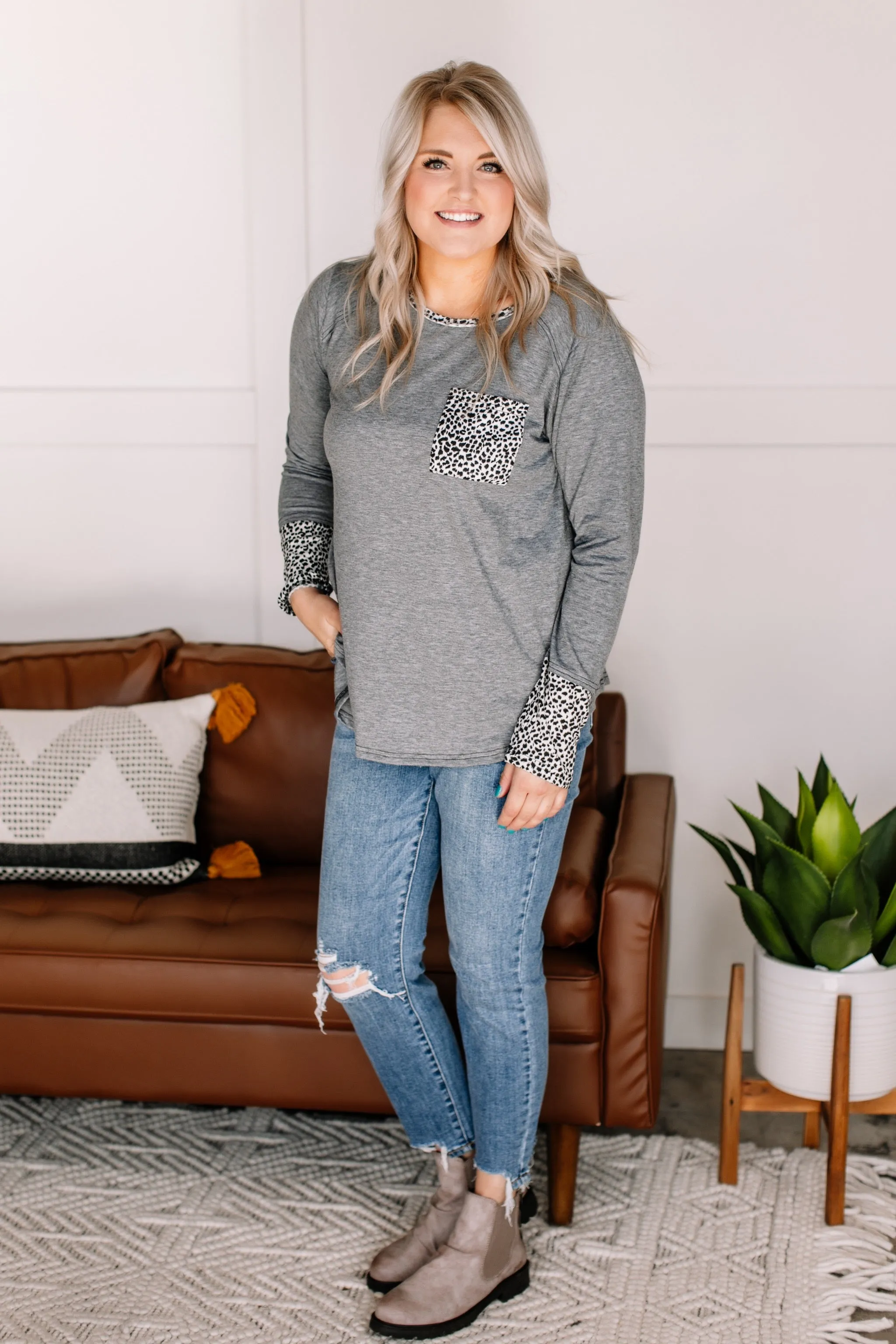 Changed Your Tune Leopard Accent Top