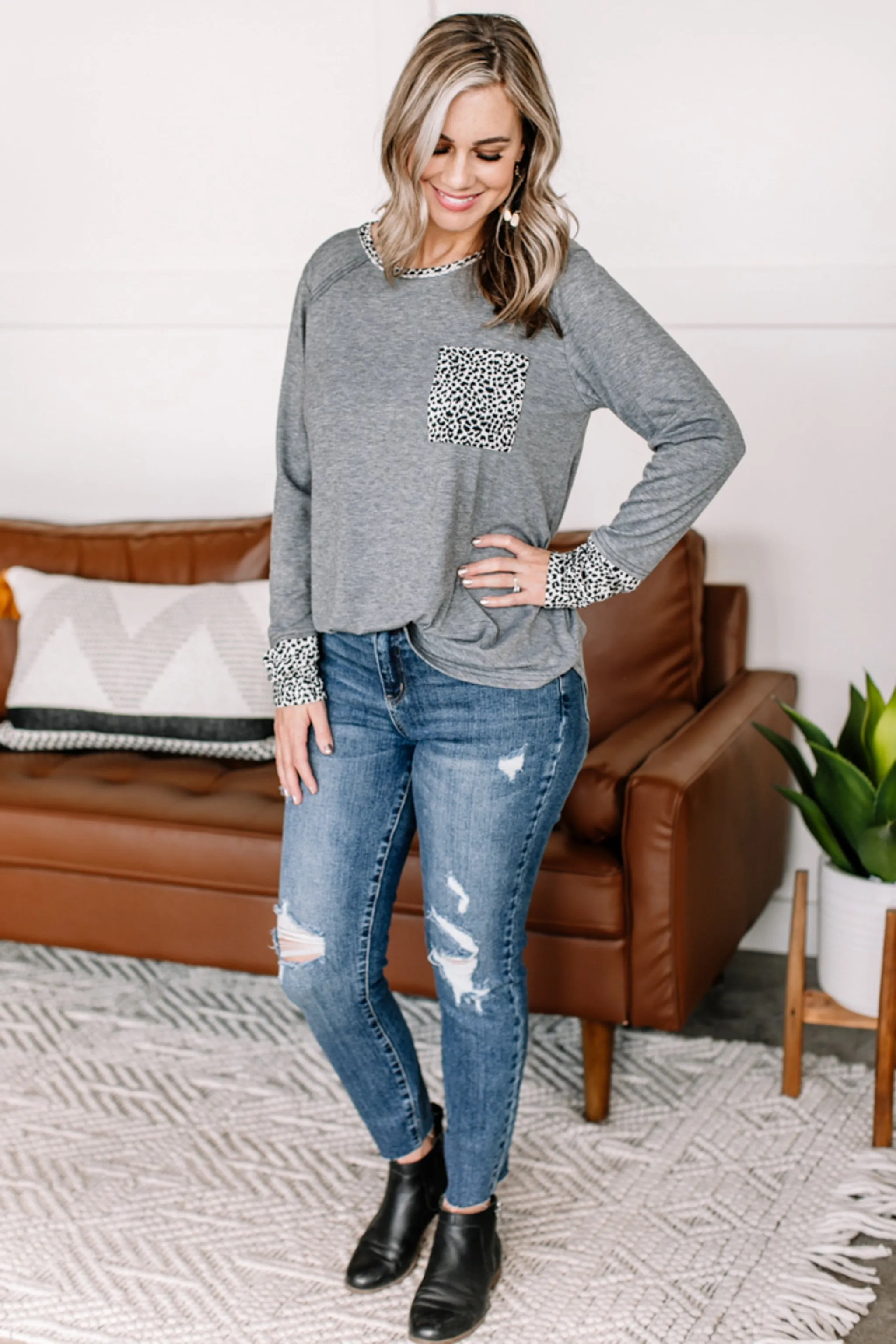 Changed Your Tune Leopard Accent Top