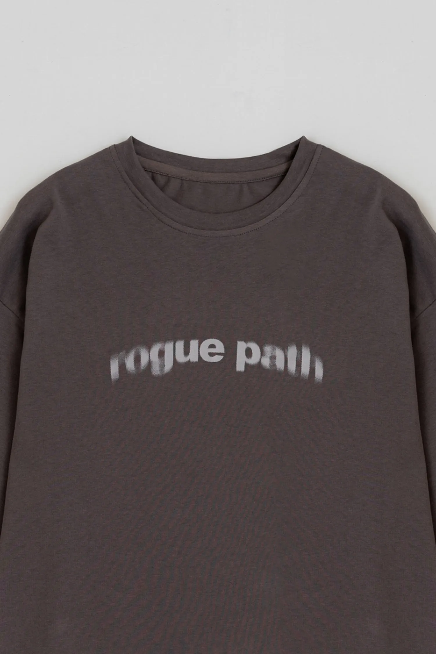 CHARCOAL GREY LOOSE FIT STATEMNT T-SHIRT