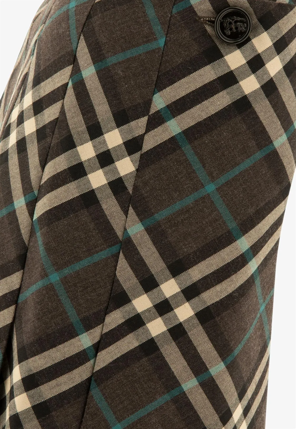 Check Pattern Mini Wrap Skirt