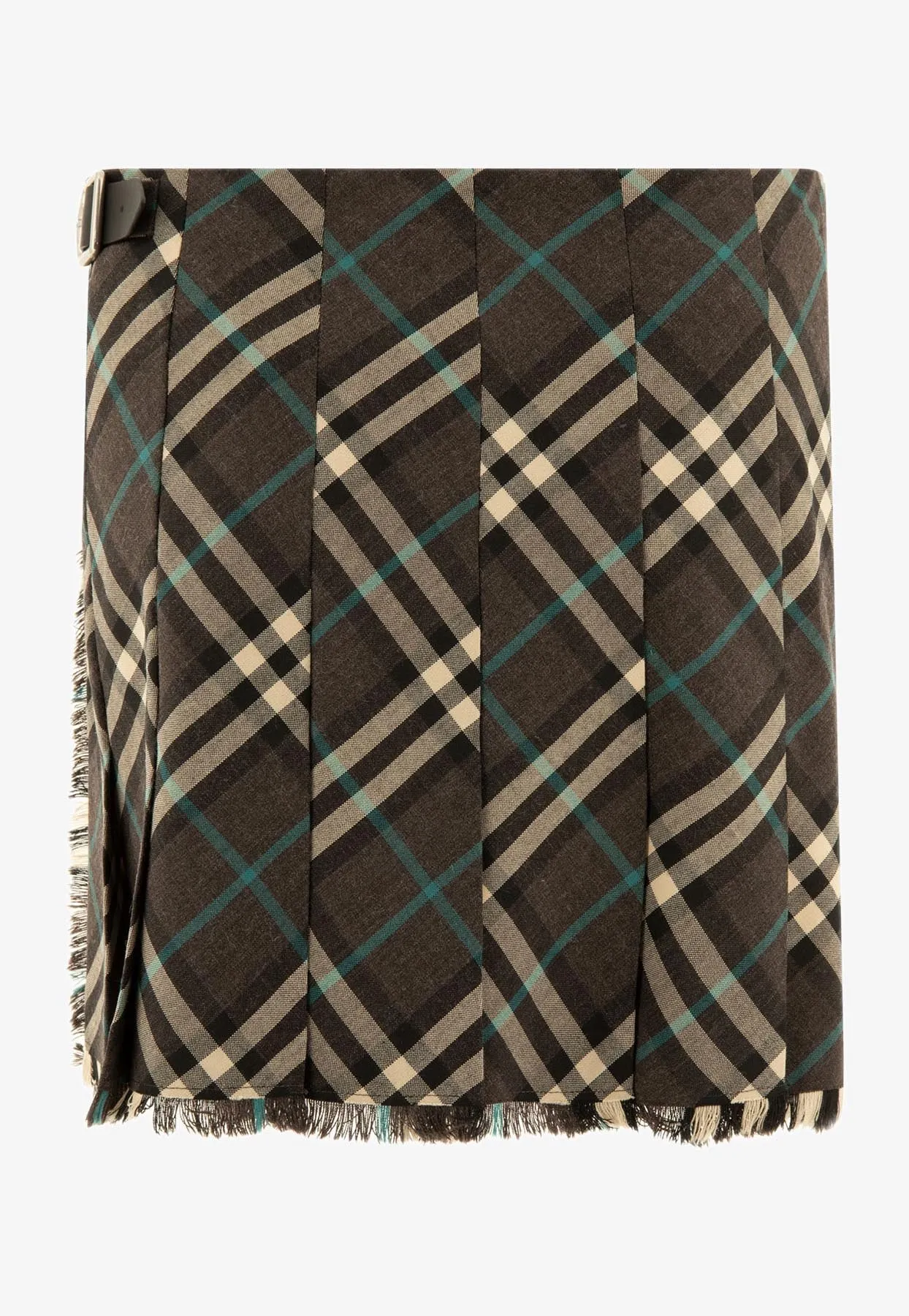 Check Pattern Mini Wrap Skirt
