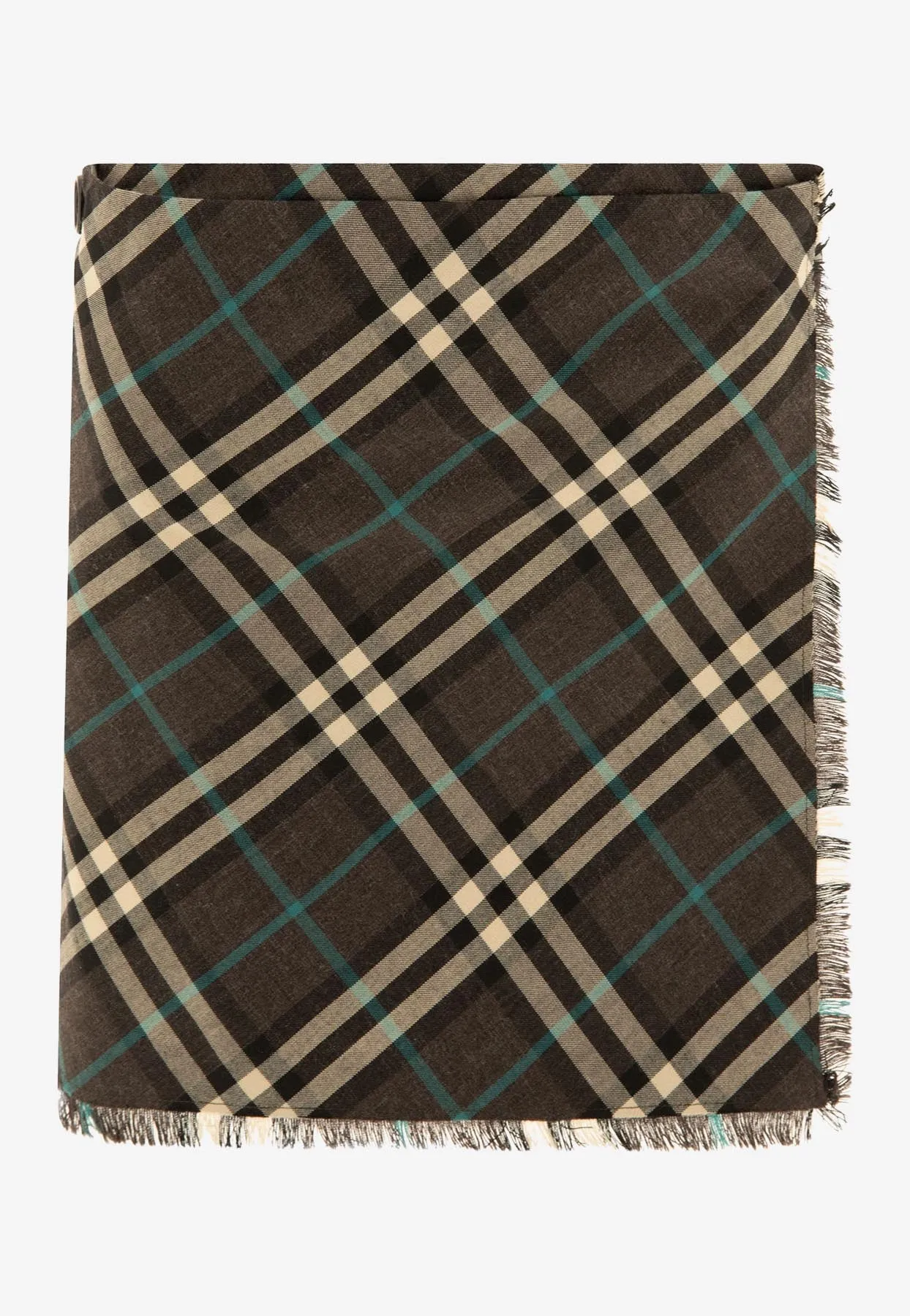 Check Pattern Mini Wrap Skirt