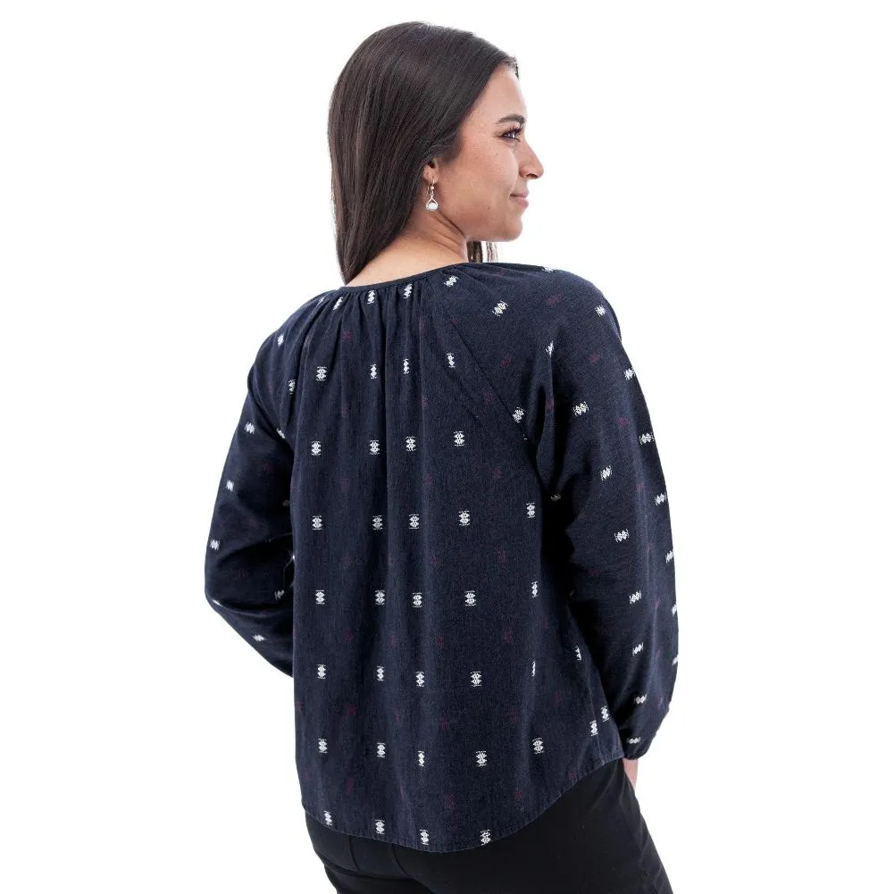 Chelsi Peasant Top - Black - J269145