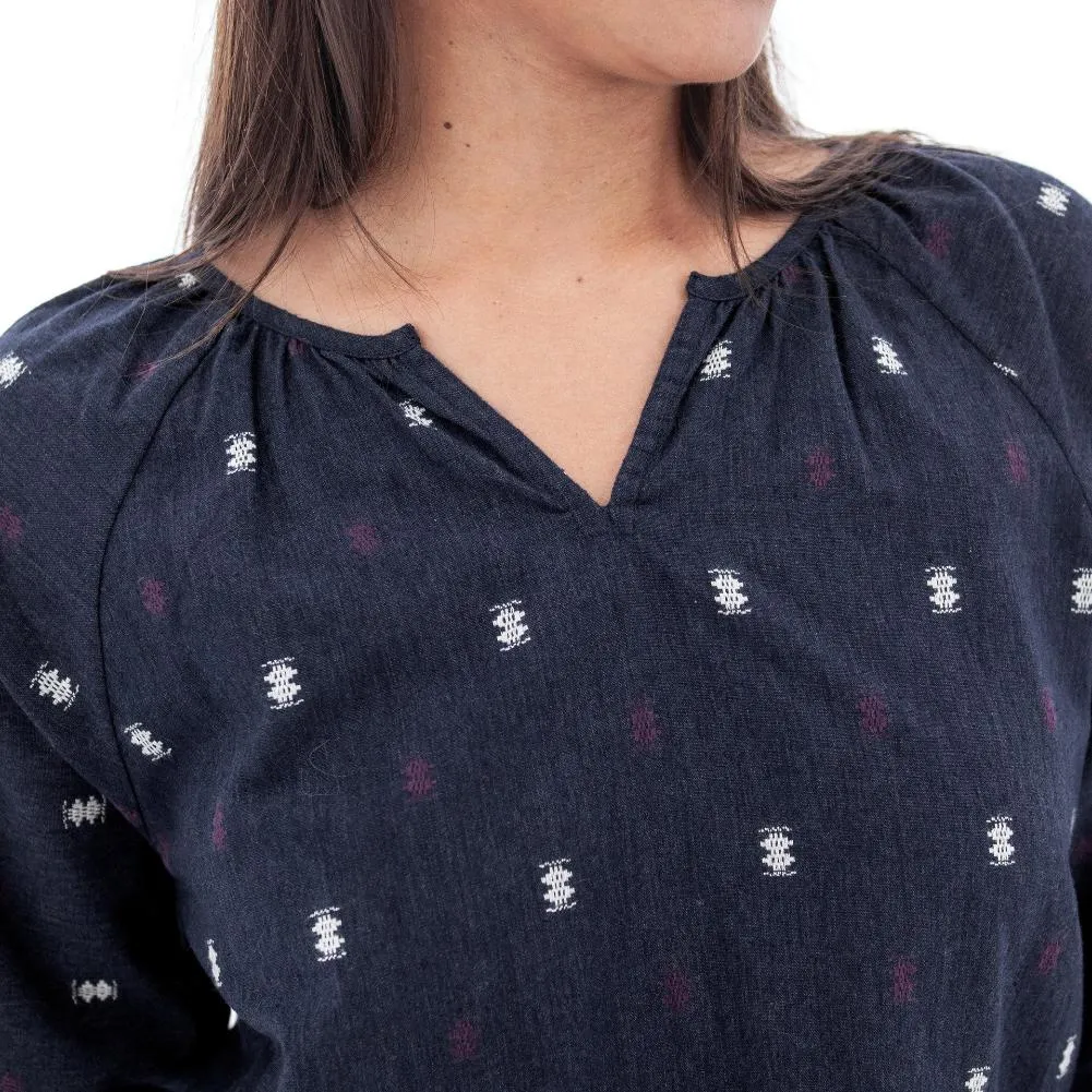 Chelsi Peasant Top - Black - J269145