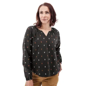 Chelsi Peasant Top - Black - J269145
