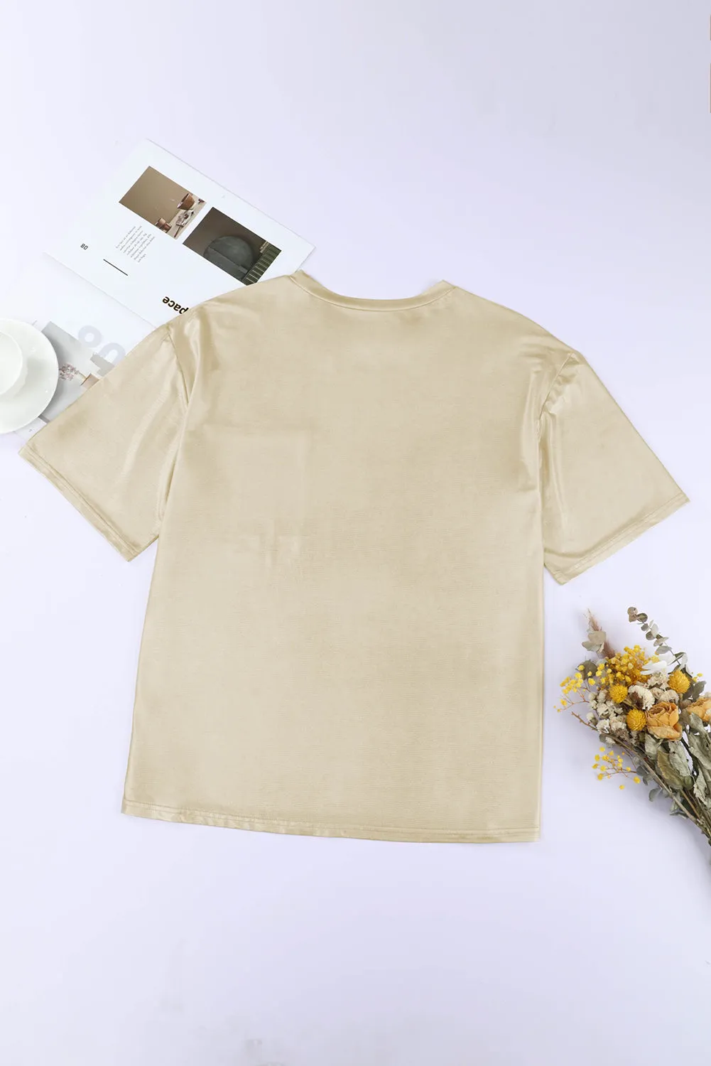 Chest Pocket Loose Fit Short Sleeve T Shirt