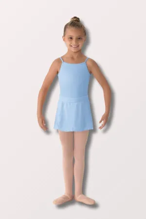 Children's Georgette Mock Wrap Skirt - Light Blue