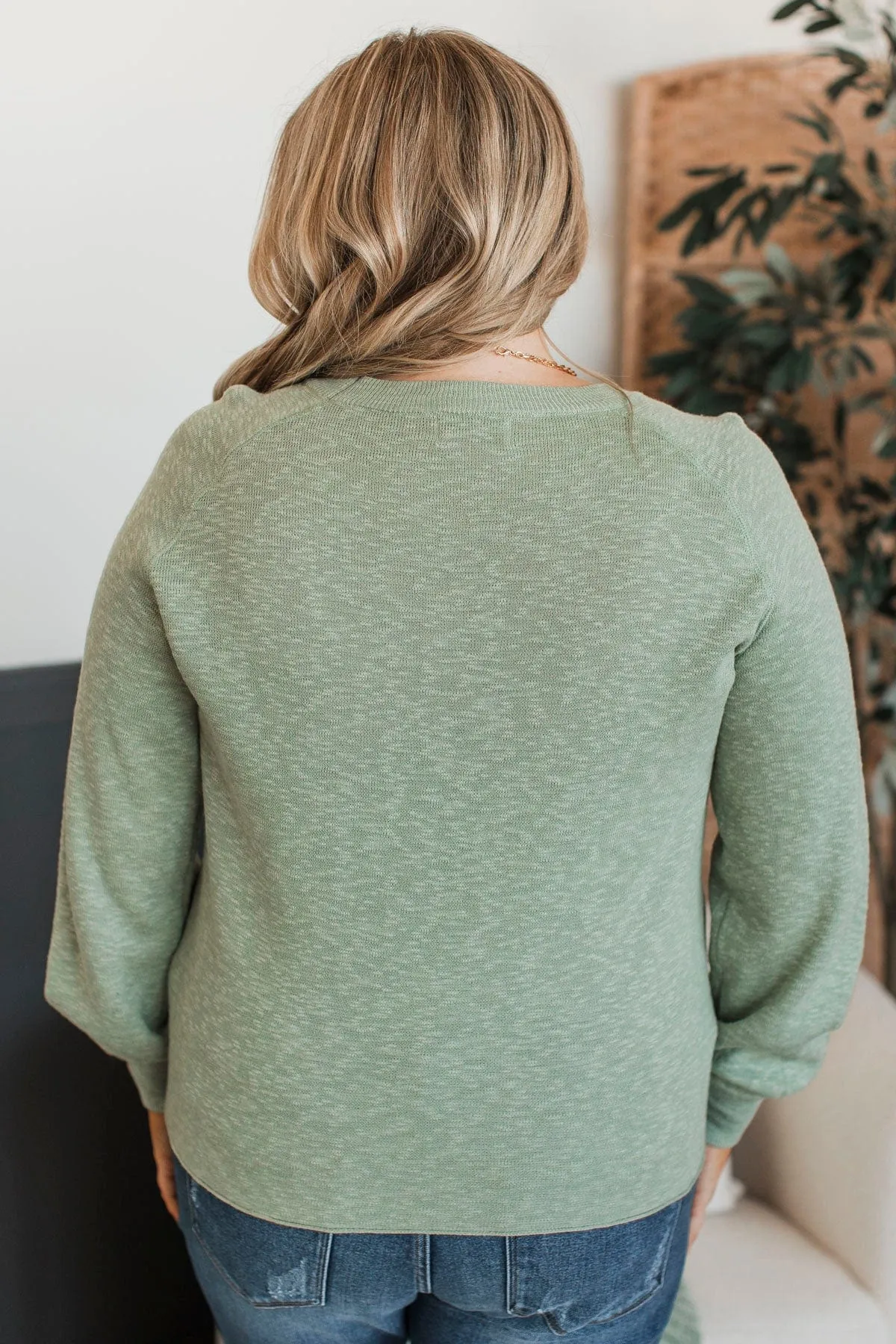 Choose Yourself Knit Sweater- Sage