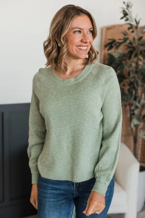 Choose Yourself Knit Sweater- Sage