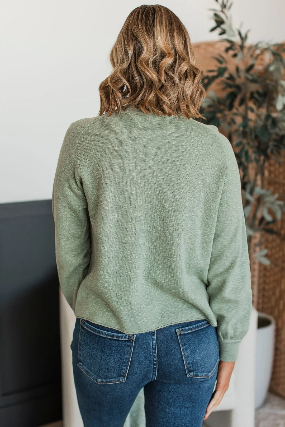 Choose Yourself Knit Sweater- Sage