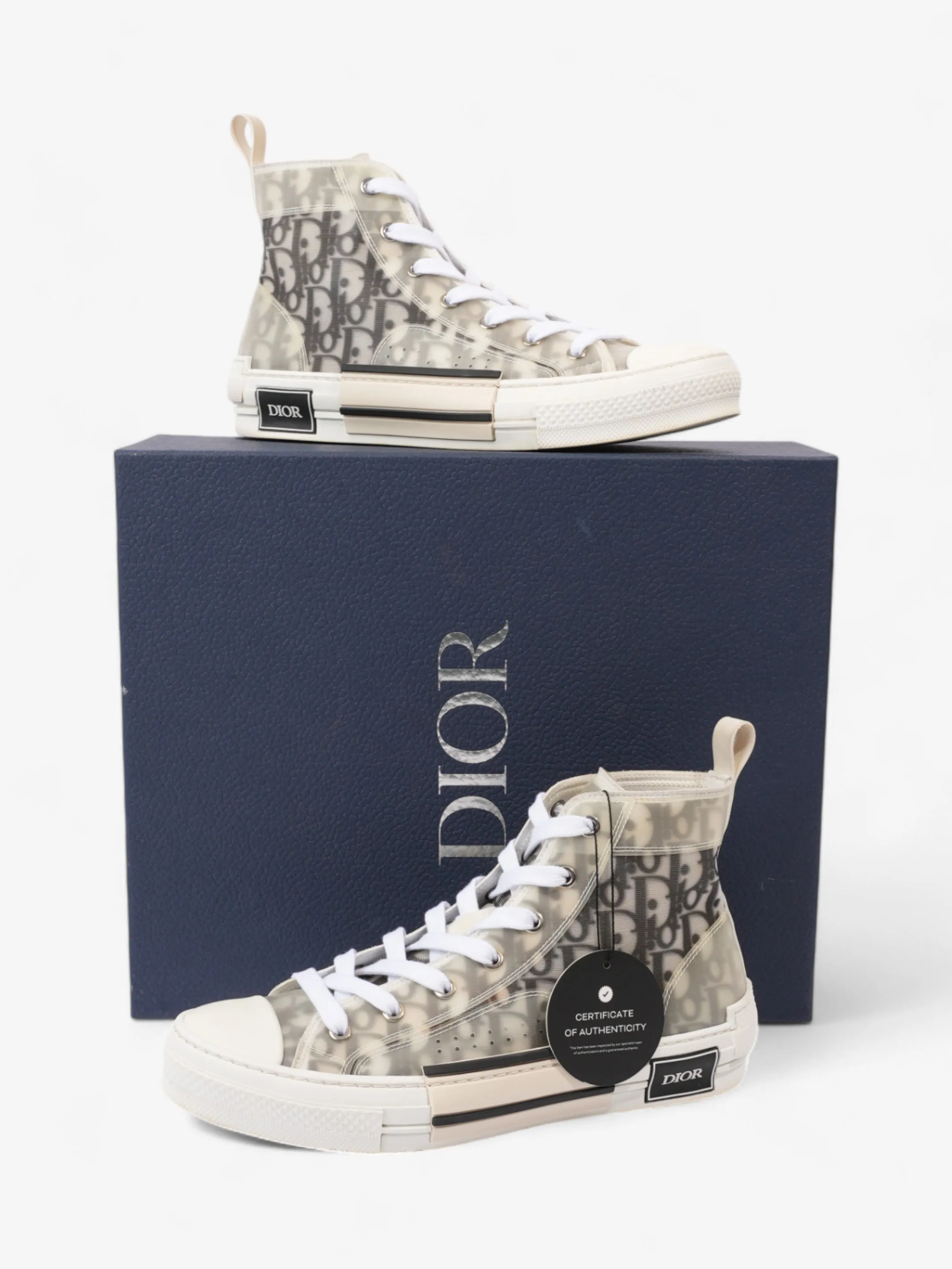 Christian Dior B23 High-tops Grey Oblique  / White Mesh EU 40 UK 7