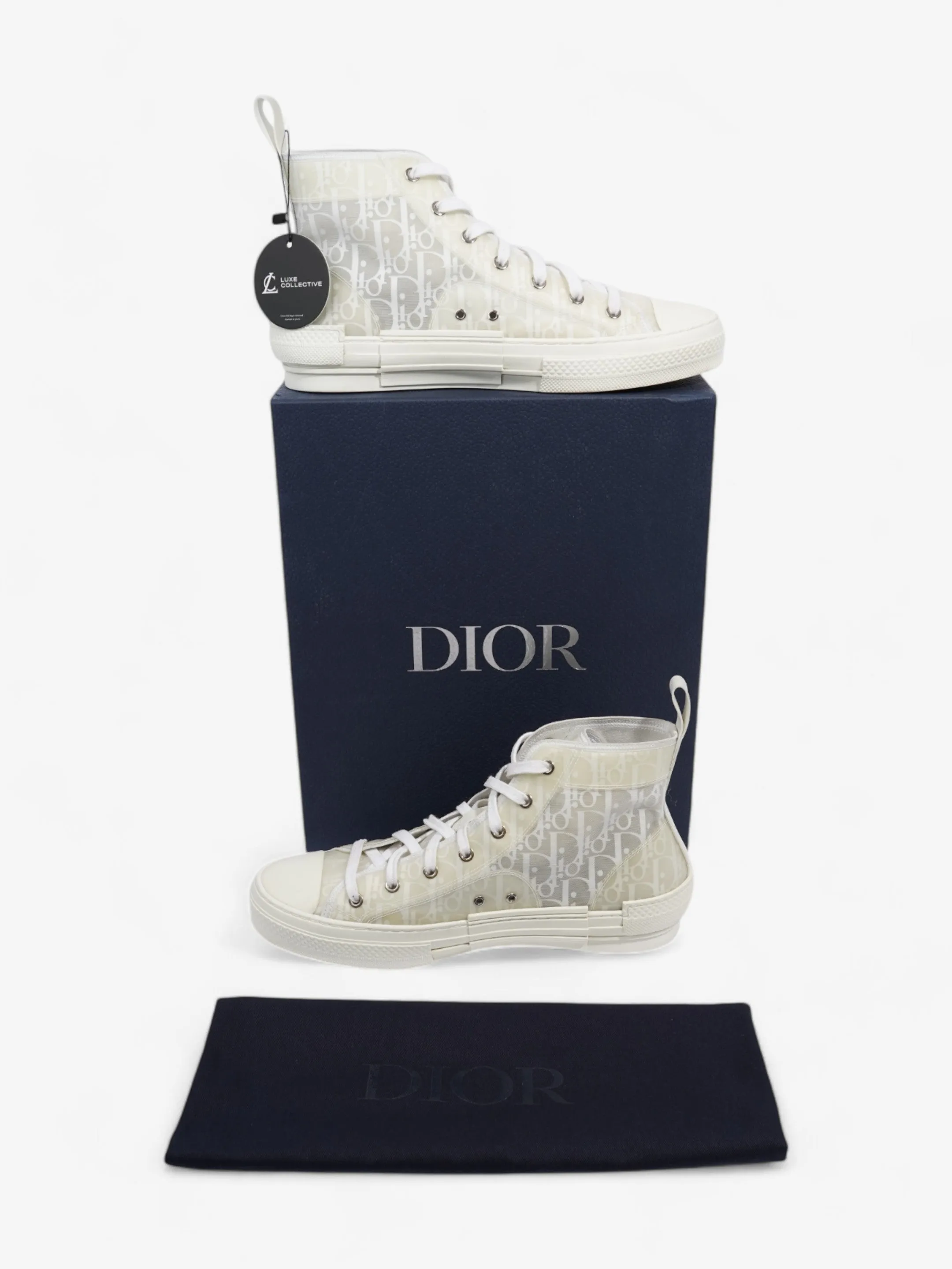Christian Dior B23 High-tops White  Mesh EU 43.5 UK 9.5
