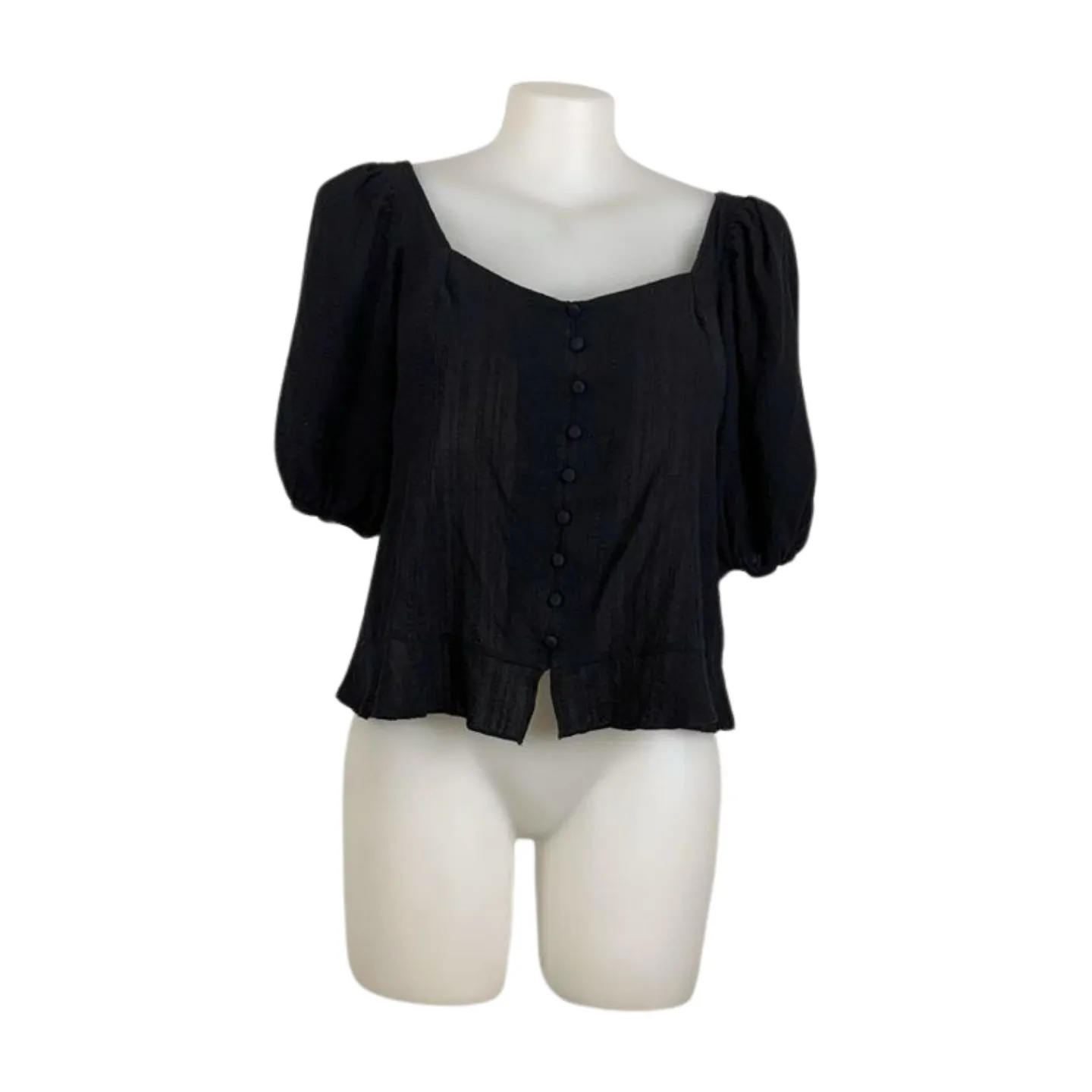 City Chic Black Baby Doll Summer Top Size 16