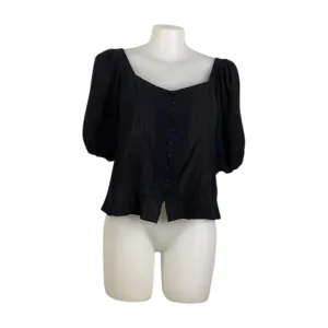 City Chic Black Baby Doll Summer Top Size 16