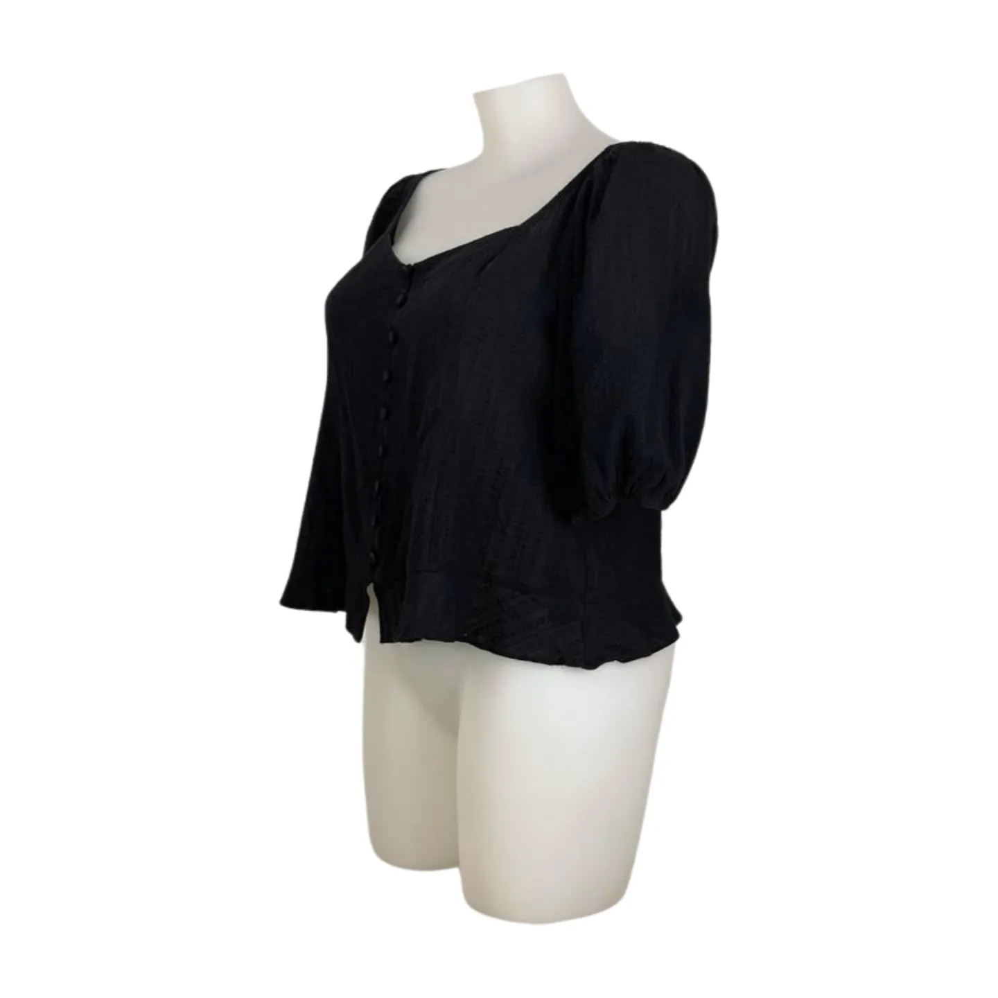 City Chic Black Baby Doll Summer Top Size 16