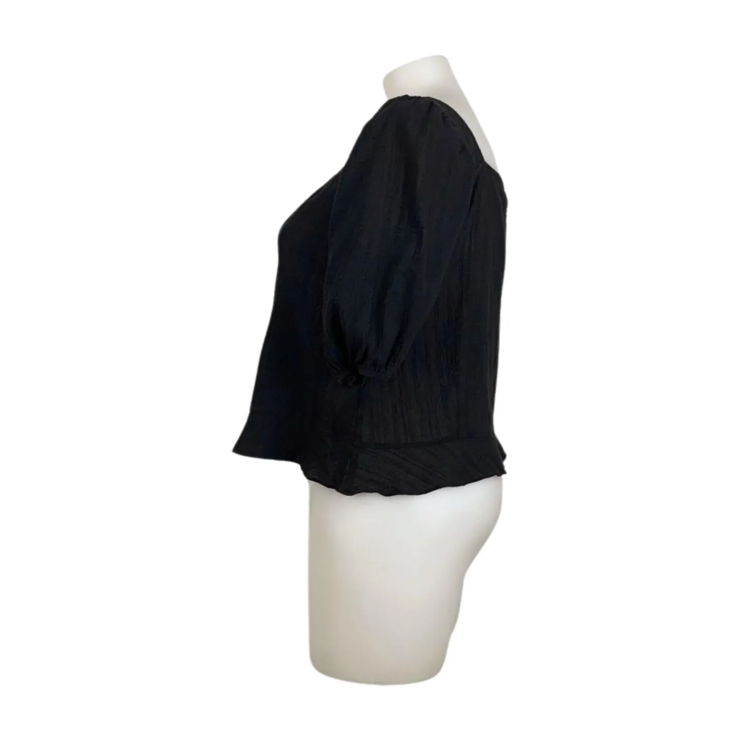 City Chic Black Baby Doll Summer Top Size 16