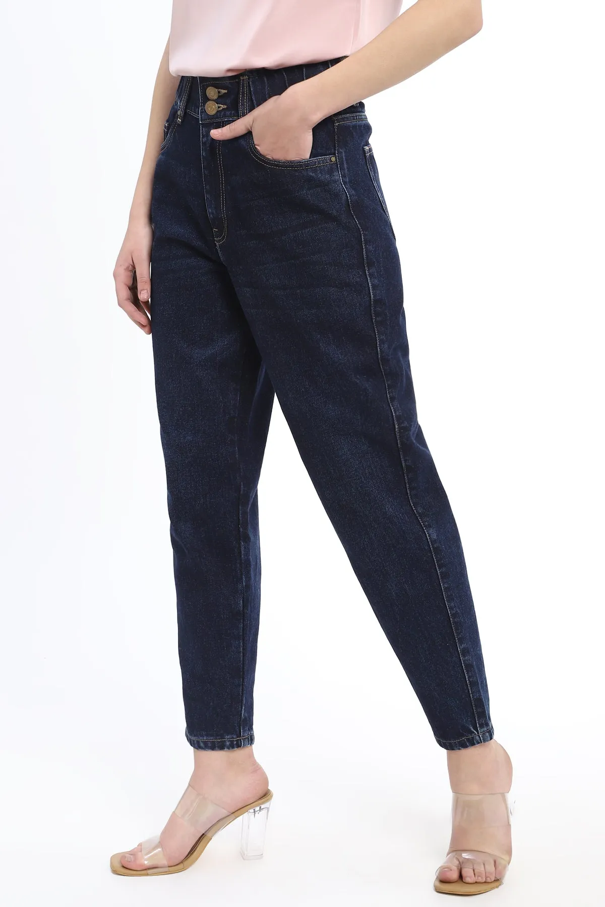 Classic Dark Wash Mom Fit Jean