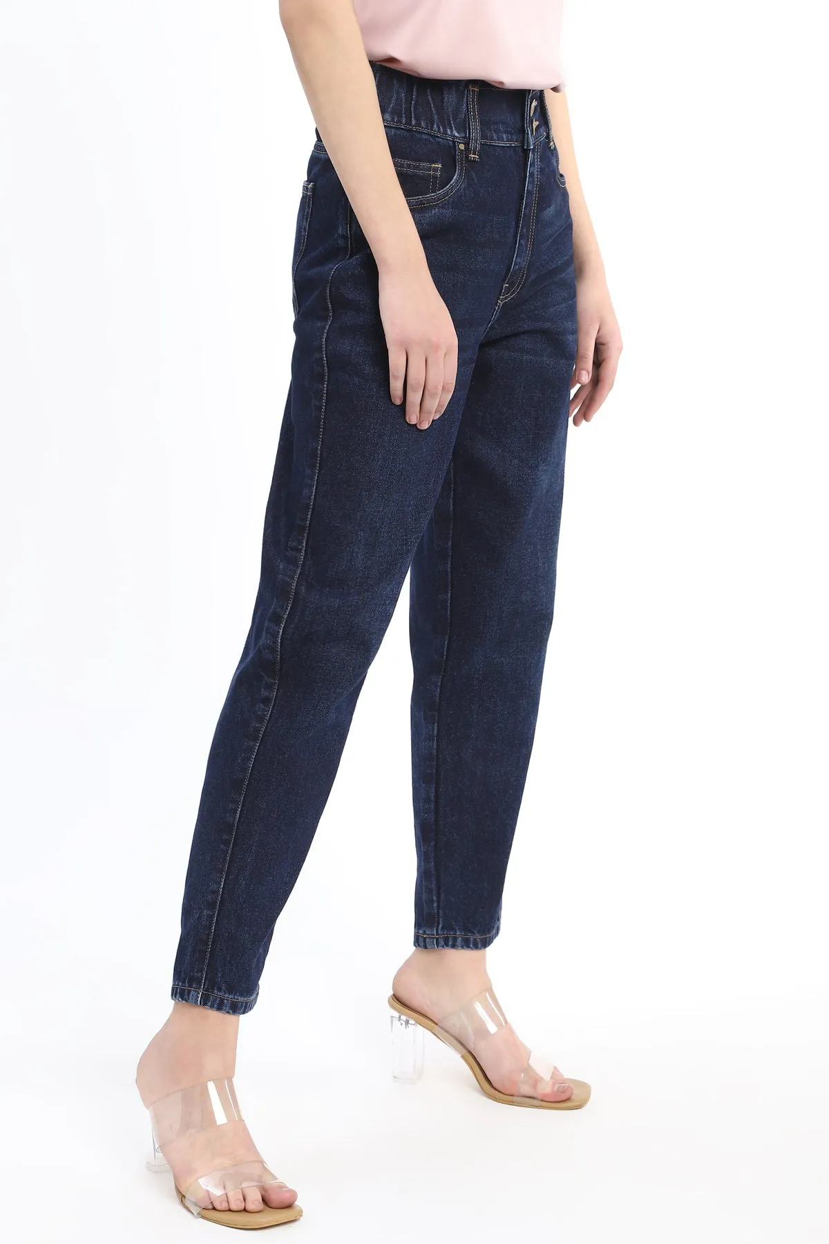 Classic Dark Wash Mom Fit Jean