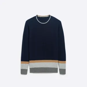 Color Block Crew Neck Sweater