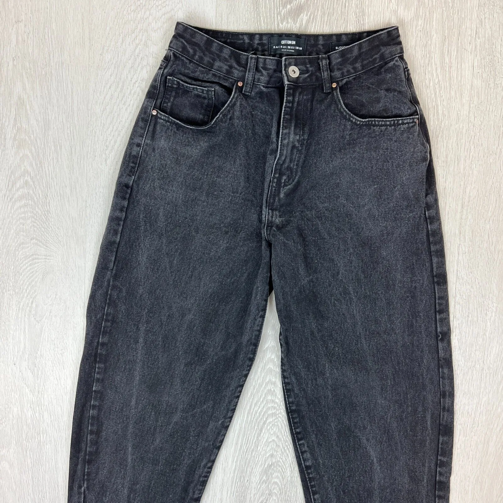 Cotton on Womens Black Slouch Mom Jeans Size 8 AU