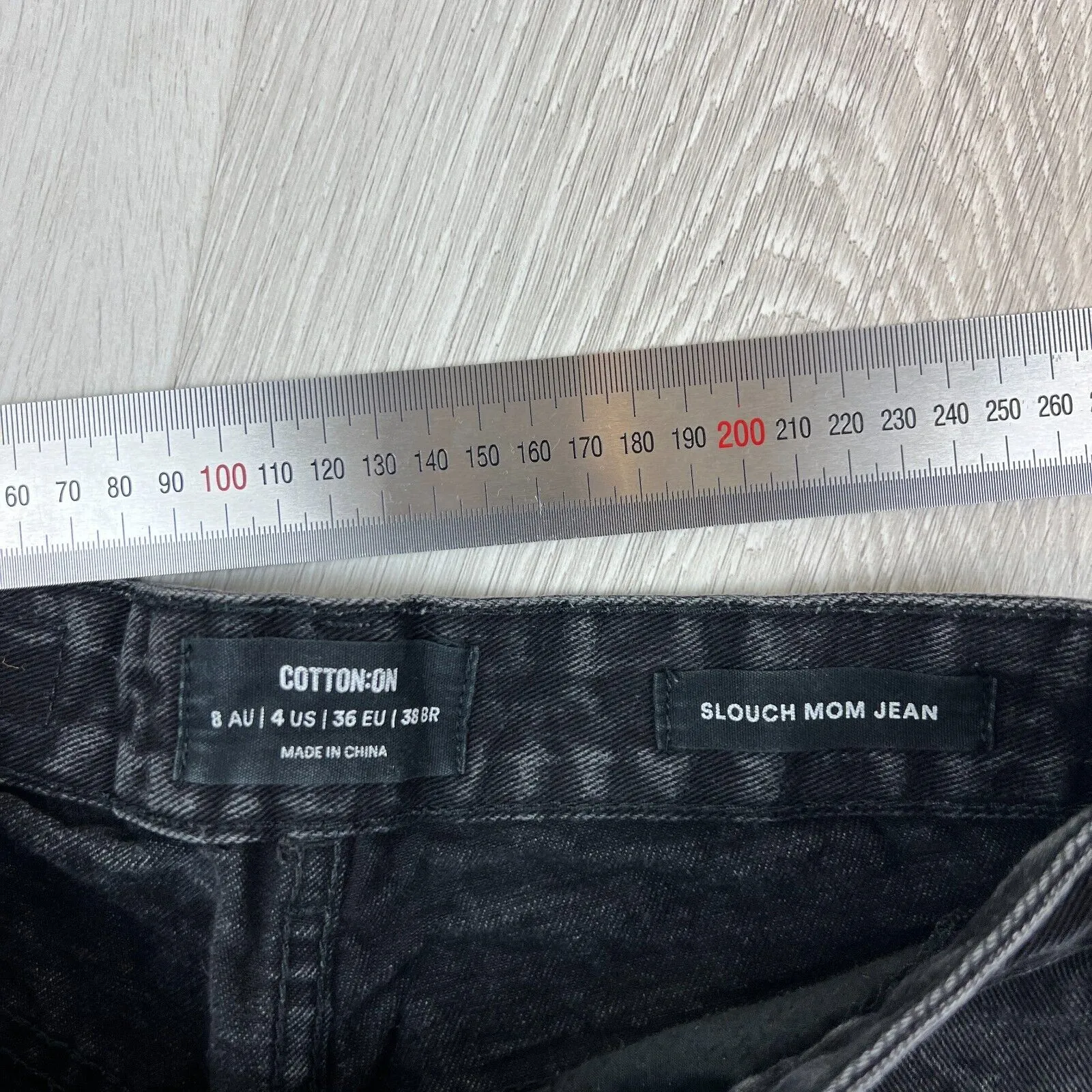 Cotton on Womens Black Slouch Mom Jeans Size 8 AU