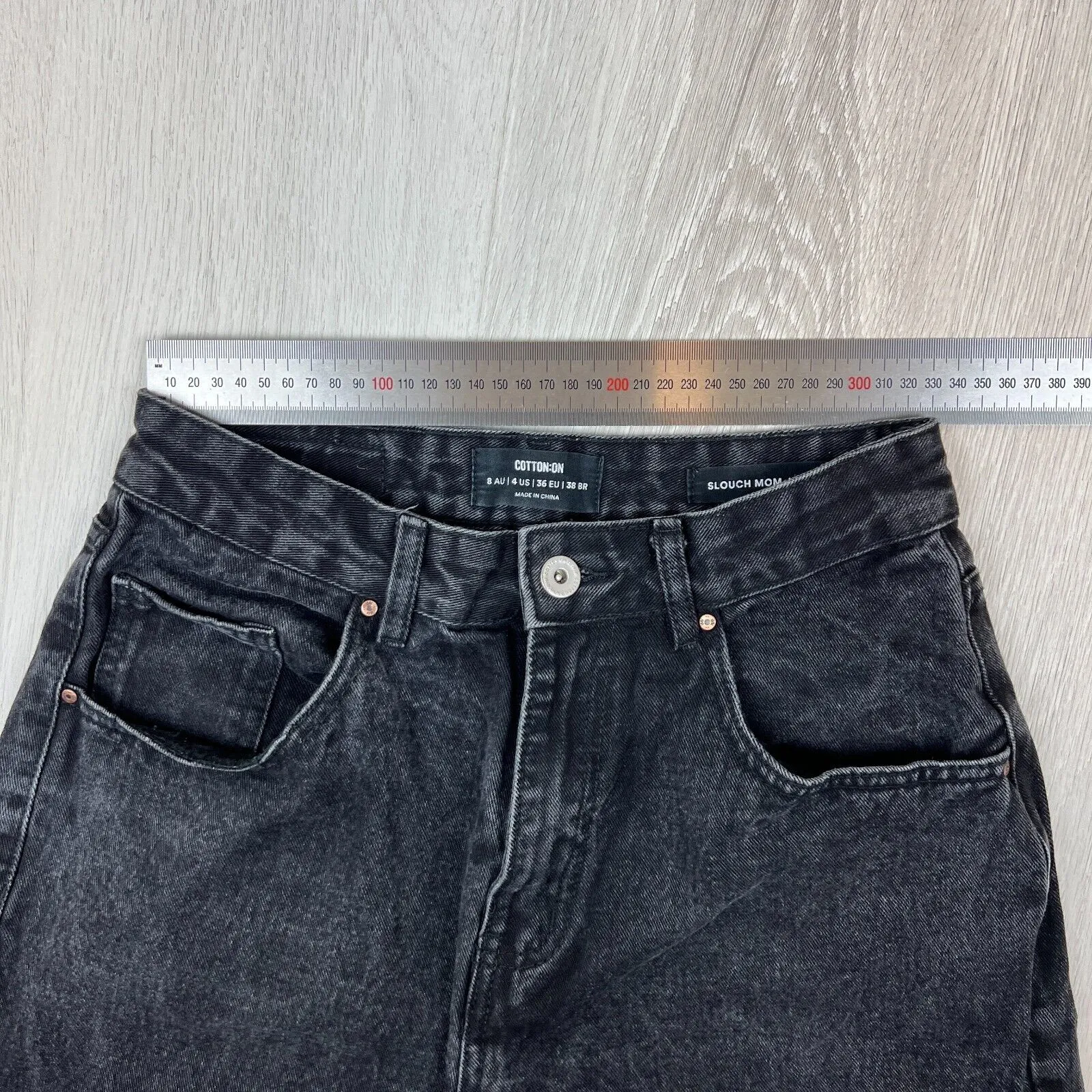 Cotton on Womens Black Slouch Mom Jeans Size 8 AU