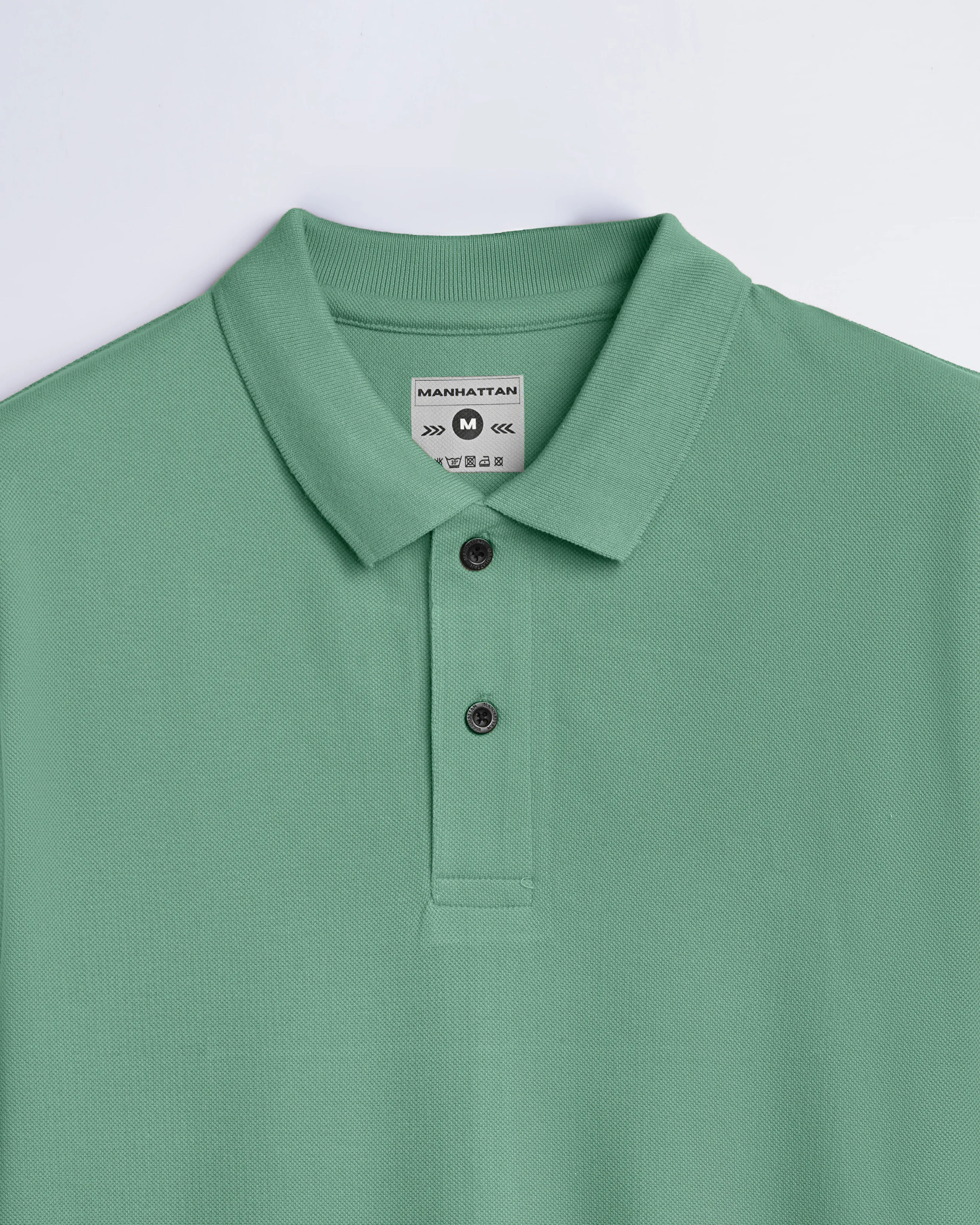 Cotton Polo Full Sleeve Unisex Olive Green Without Pocket
