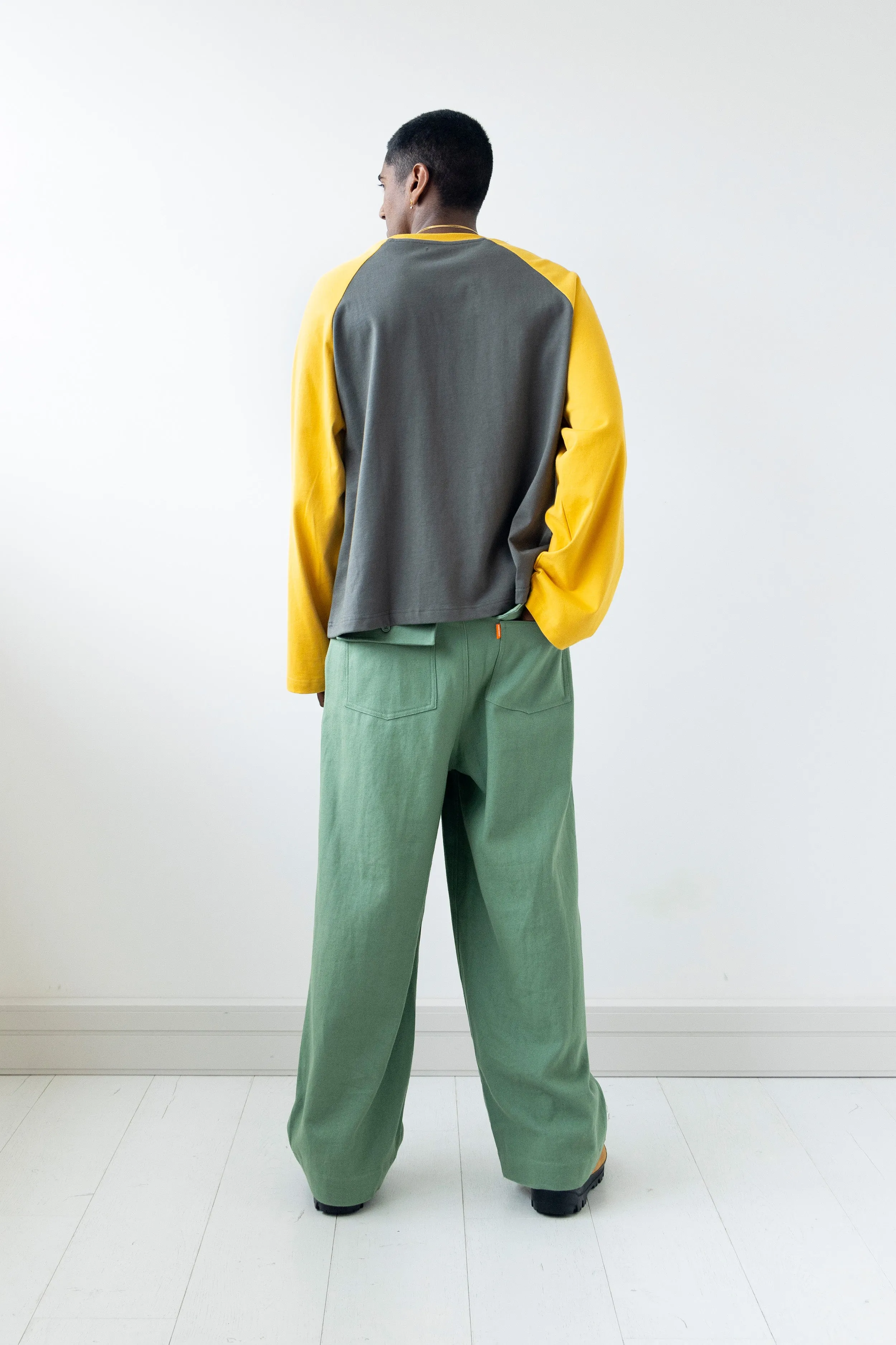 Crew Raglan Jersey Charcoal/Mustard