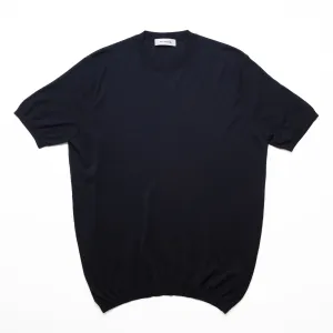 Crewneck Raglan Tee in Navy