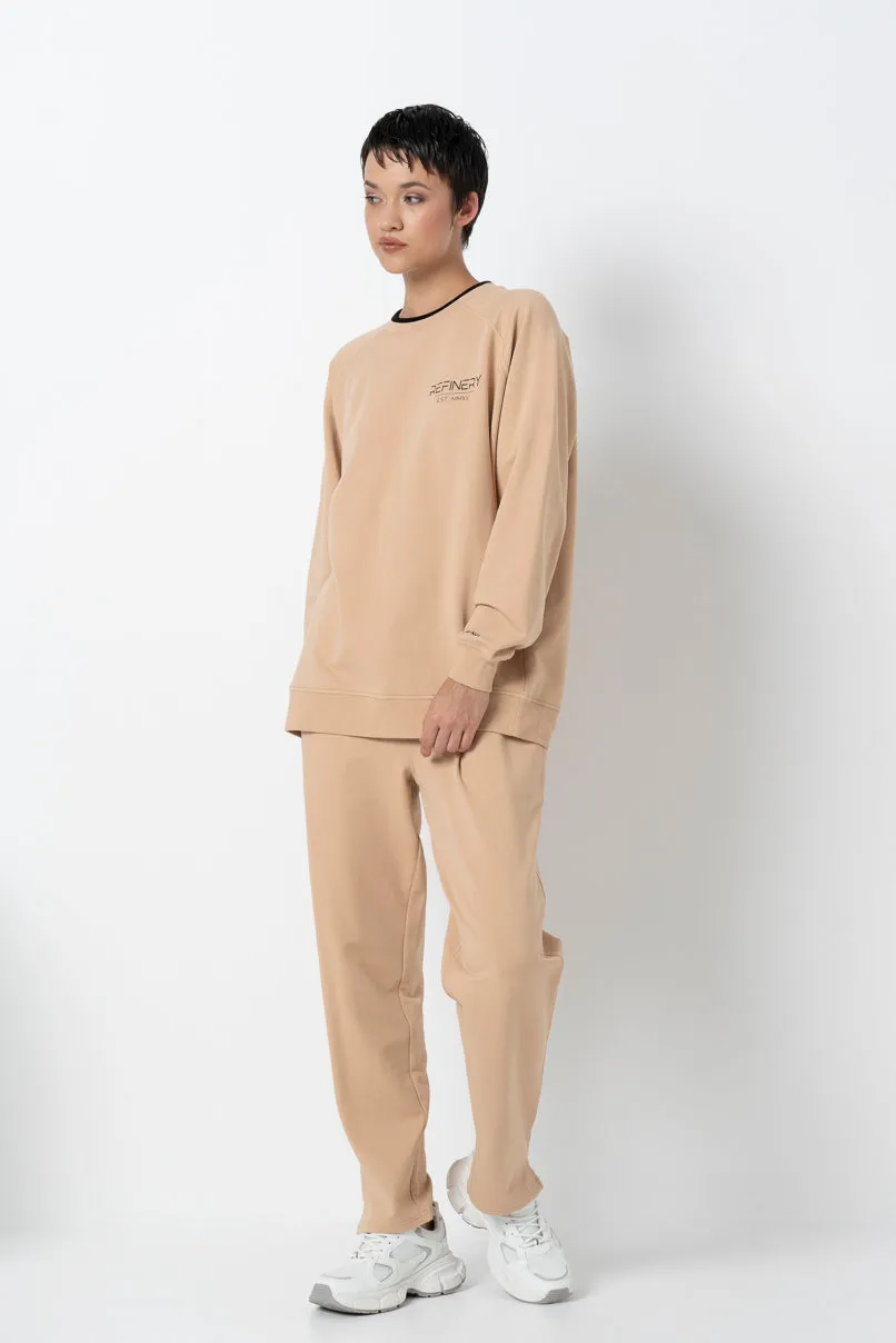 Crewneck Sweater _ 157936 _ Stone