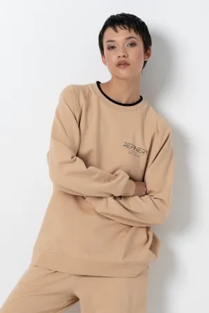 Crewneck Sweater _ 157936 _ Stone