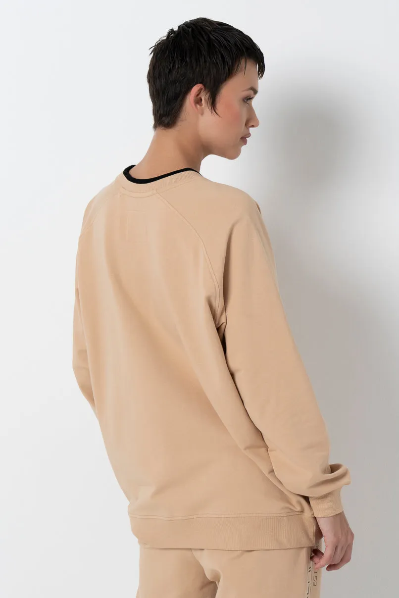 Crewneck Sweater _ 157936 _ Stone