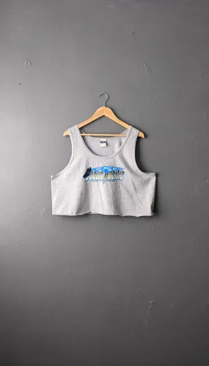 Cropped Muscle Tee by Ocean Pacific, Unisex Jet Ski Slouchy Tshirt,  L XL Plus Size