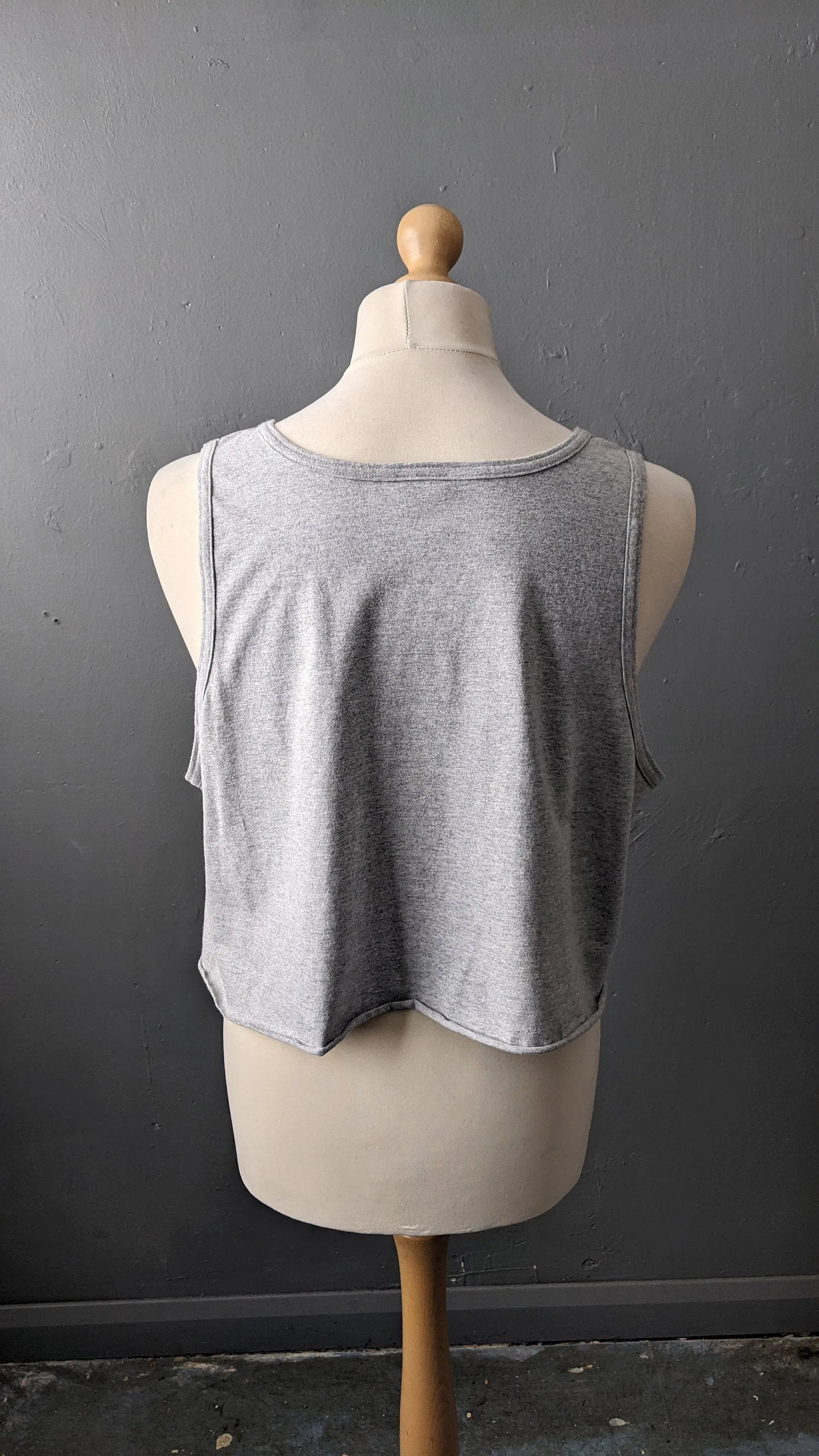 Cropped Muscle Tee by Ocean Pacific, Unisex Jet Ski Slouchy Tshirt,  L XL Plus Size