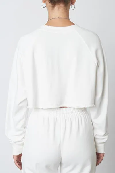Cropped Raglan Sweatshirt