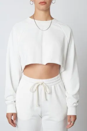 Cropped Raglan Sweatshirt
