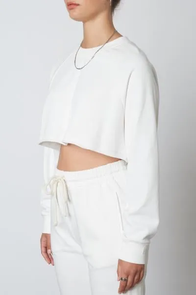 Cropped Raglan Sweatshirt
