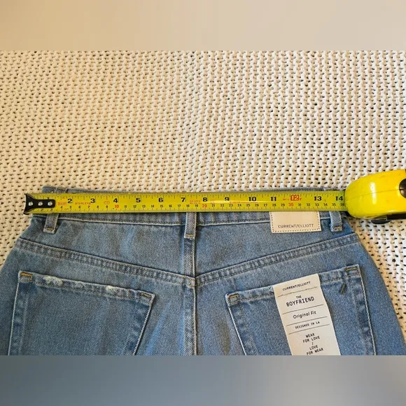 Current/Elliot Boyfriend Deconstructed Jeans Sz 26 Style CE1013CN14 Rainfall