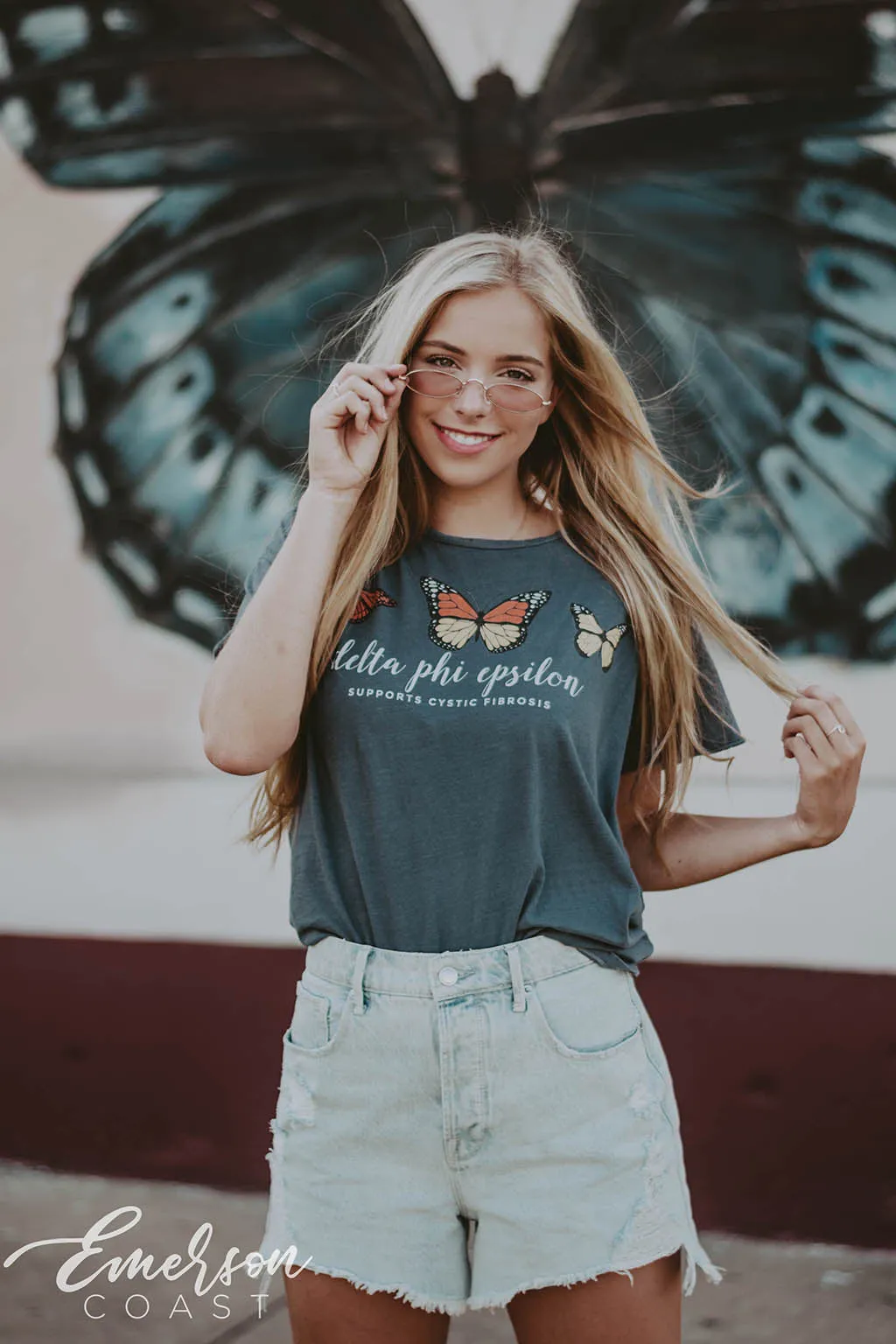 Delta Phi Epsilon Butterfly Philanthropy T-shirt